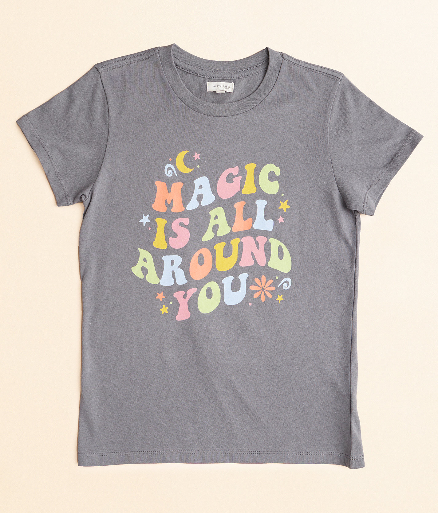 Girls - Modish Rebel Magic Is All Around You T-Shirt - Girl's T-Shirts in Charcoal Grey