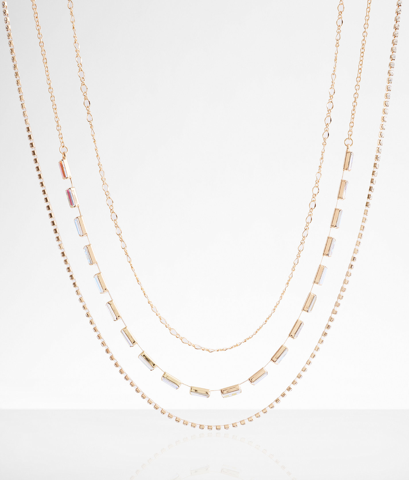 boutique by BKE 3 Pack Tiered Necklace Set - Women's Jewelry in Gold