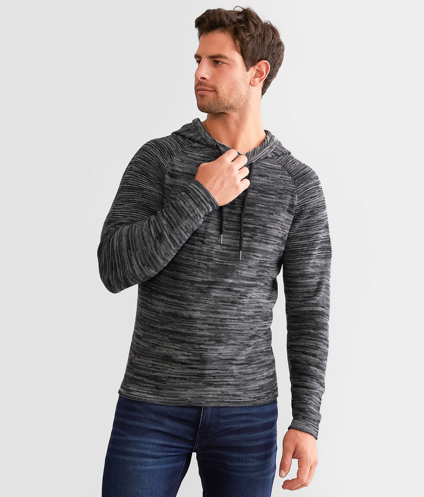 Outpost Makers Crossover Hooded Sweater - Men's Sweaters in Black