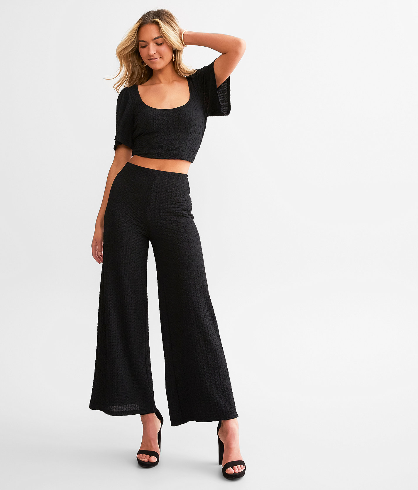 Z Supply Maxine Textured Top - Women's Shirts & Blouses in Black