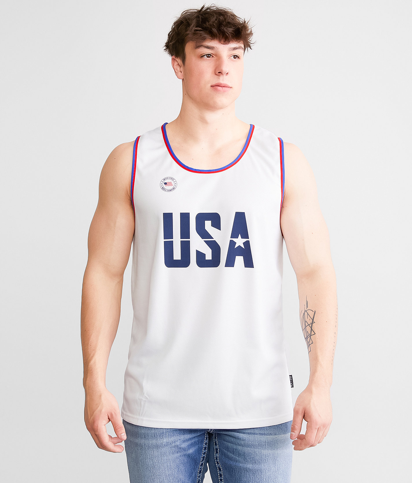 Brooklyn Cloth USA Baseball Jersey Tank Top - Men's Tank Tops in White