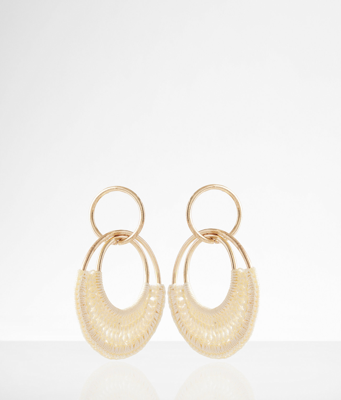 boutique by BKE Crochet Double Hoop Earring - Women's Jewelry in Gold