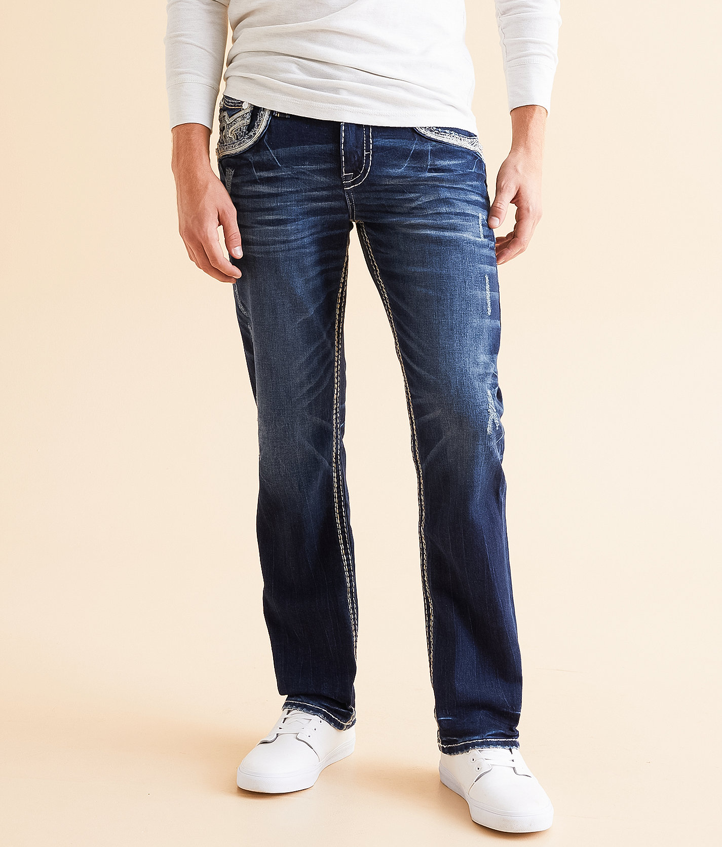Rock Revival Jimmie Straight Stretch Jean - Men's Jeans in Jimmie J204
