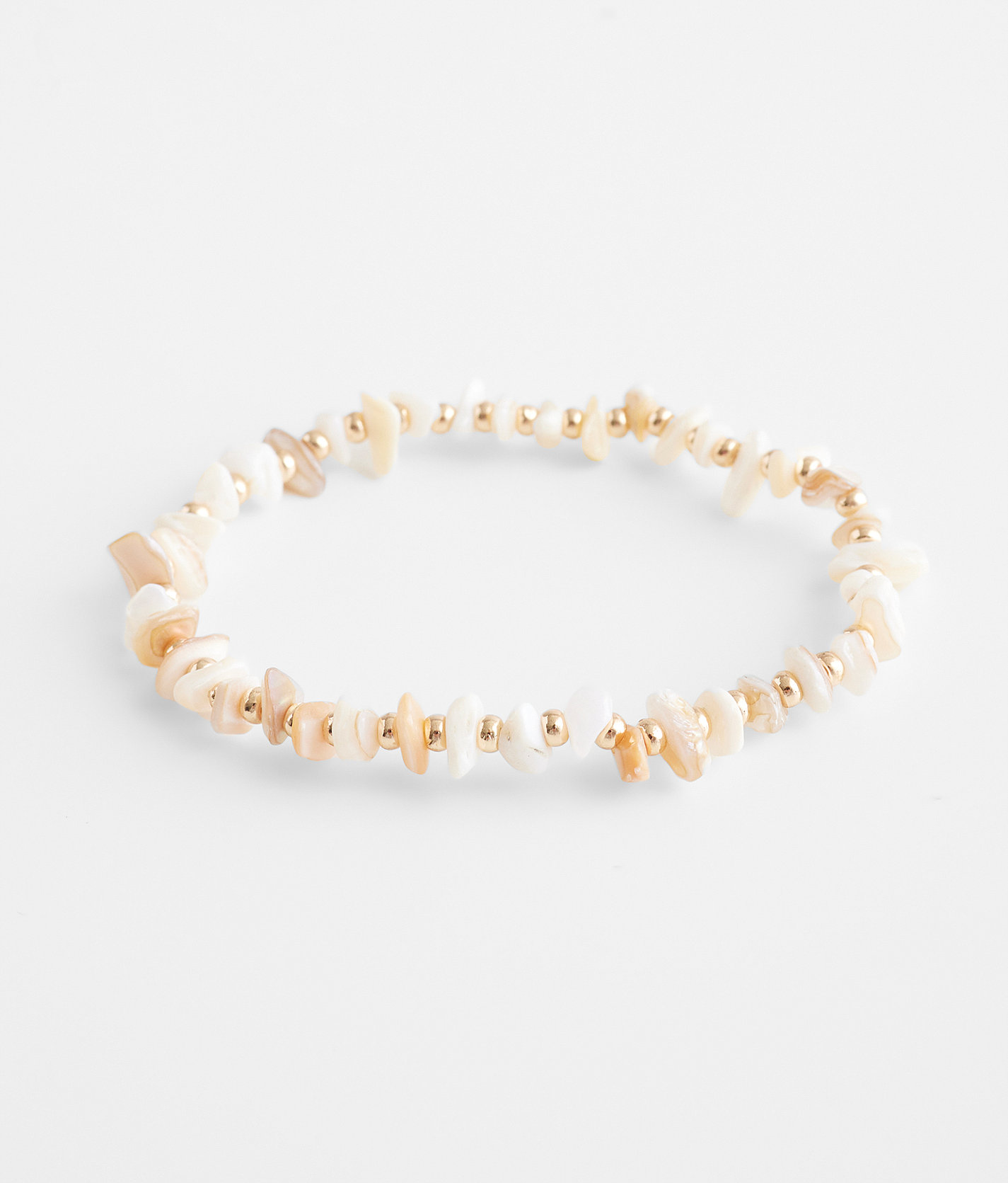 BKE Stone & Bead Bracelet - Women's Jewelry in Cream Gold