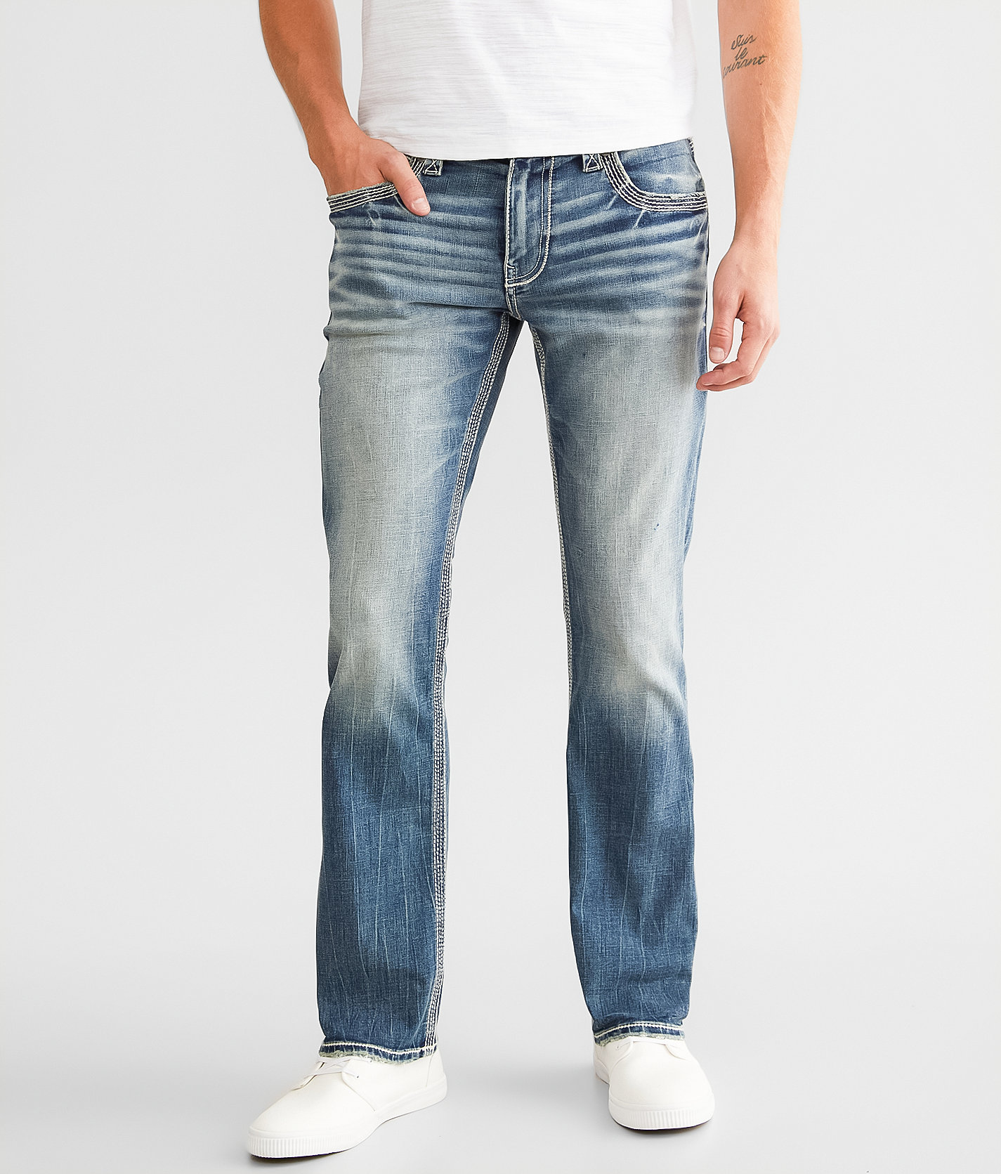 Buckle Black Nine Straight Stretch Jean - Men's Jeans in Hickory