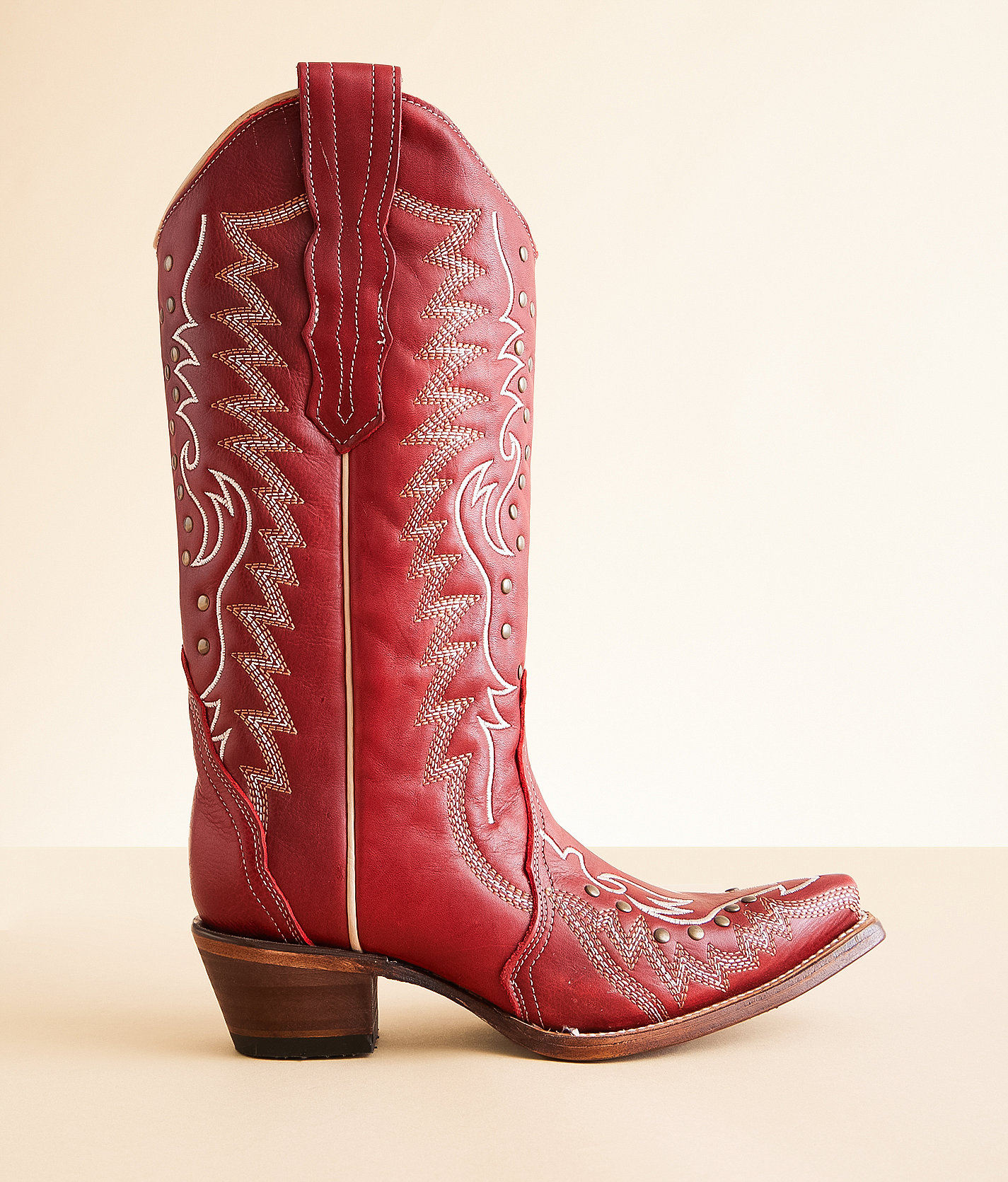 Circle G by Corral Studded Western Leather Boot - Women's Shoes in Red