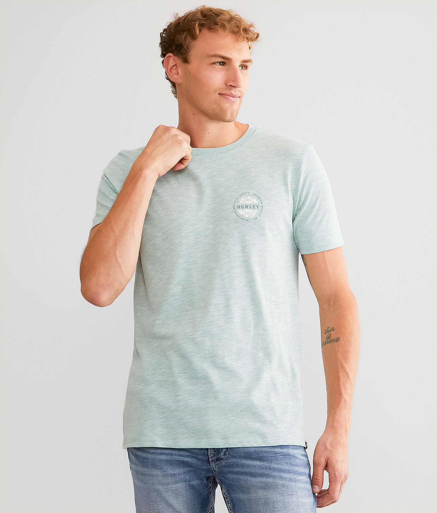 Hurley Over Under T-Shirt - Men's T-Shirts in Teal