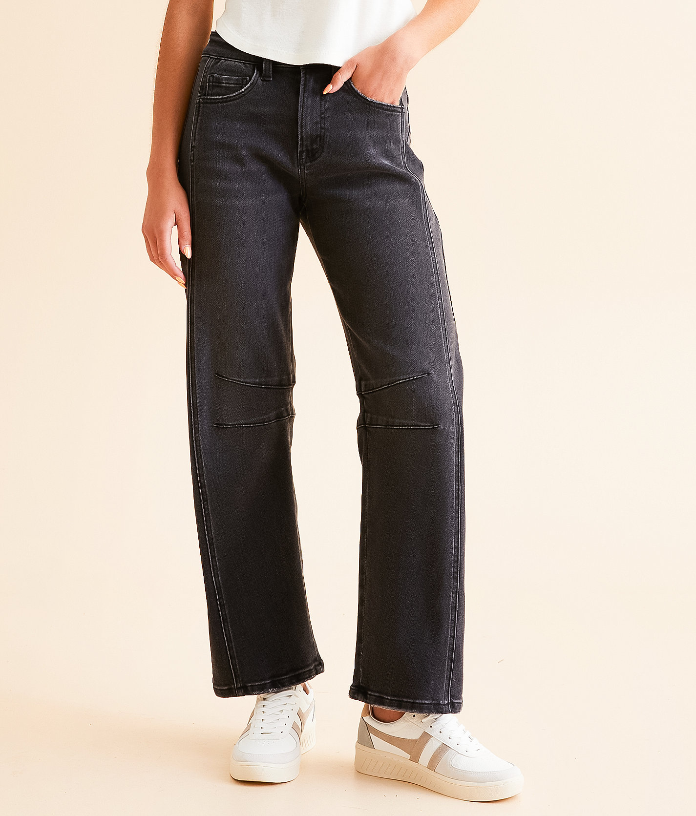 Flying Monkey High Rise Barrel Stretch Jean - Women's Jeans in Regnant