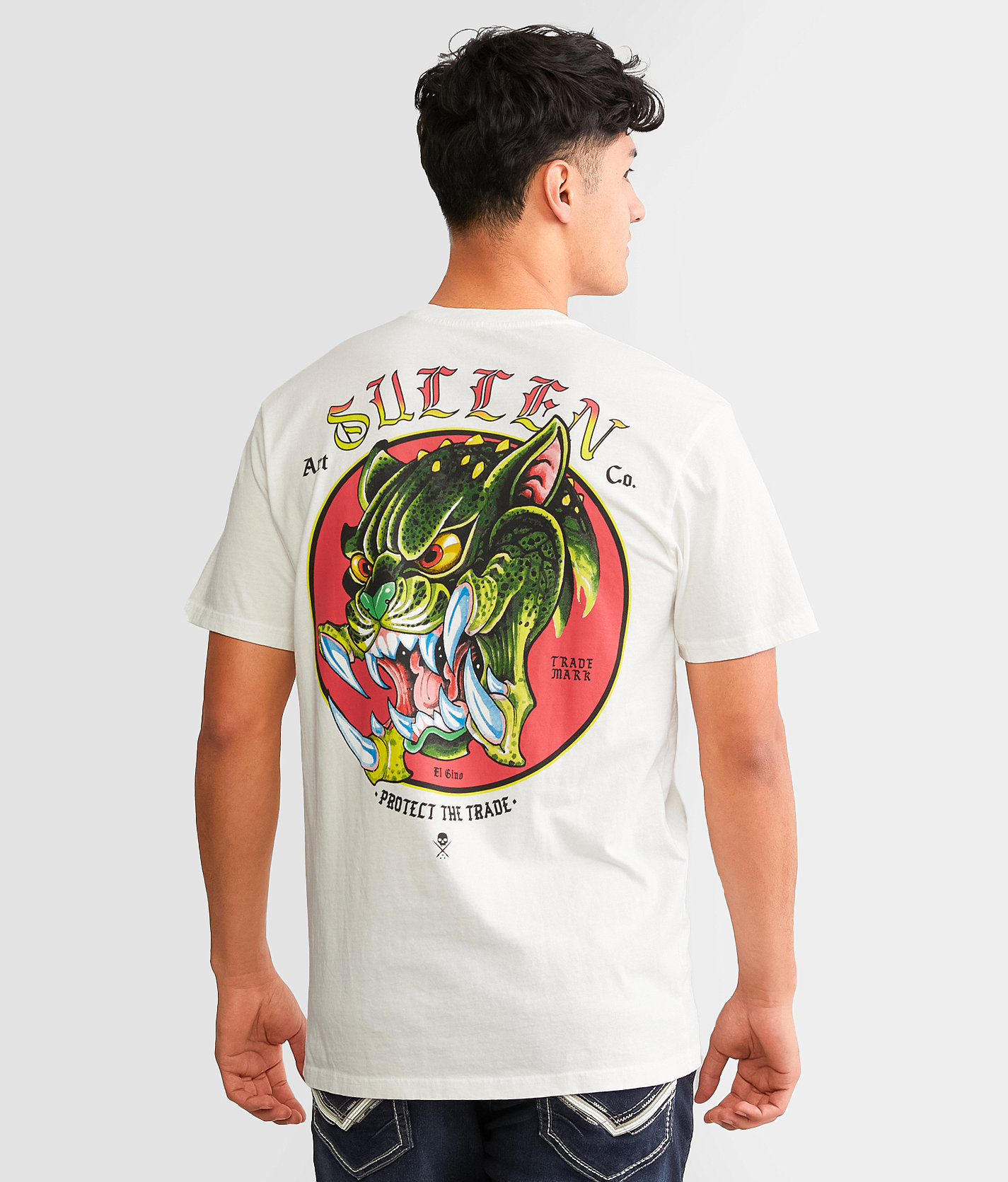 Sullen Preditor Badge T-Shirt - Men's T-Shirts in Antique White
