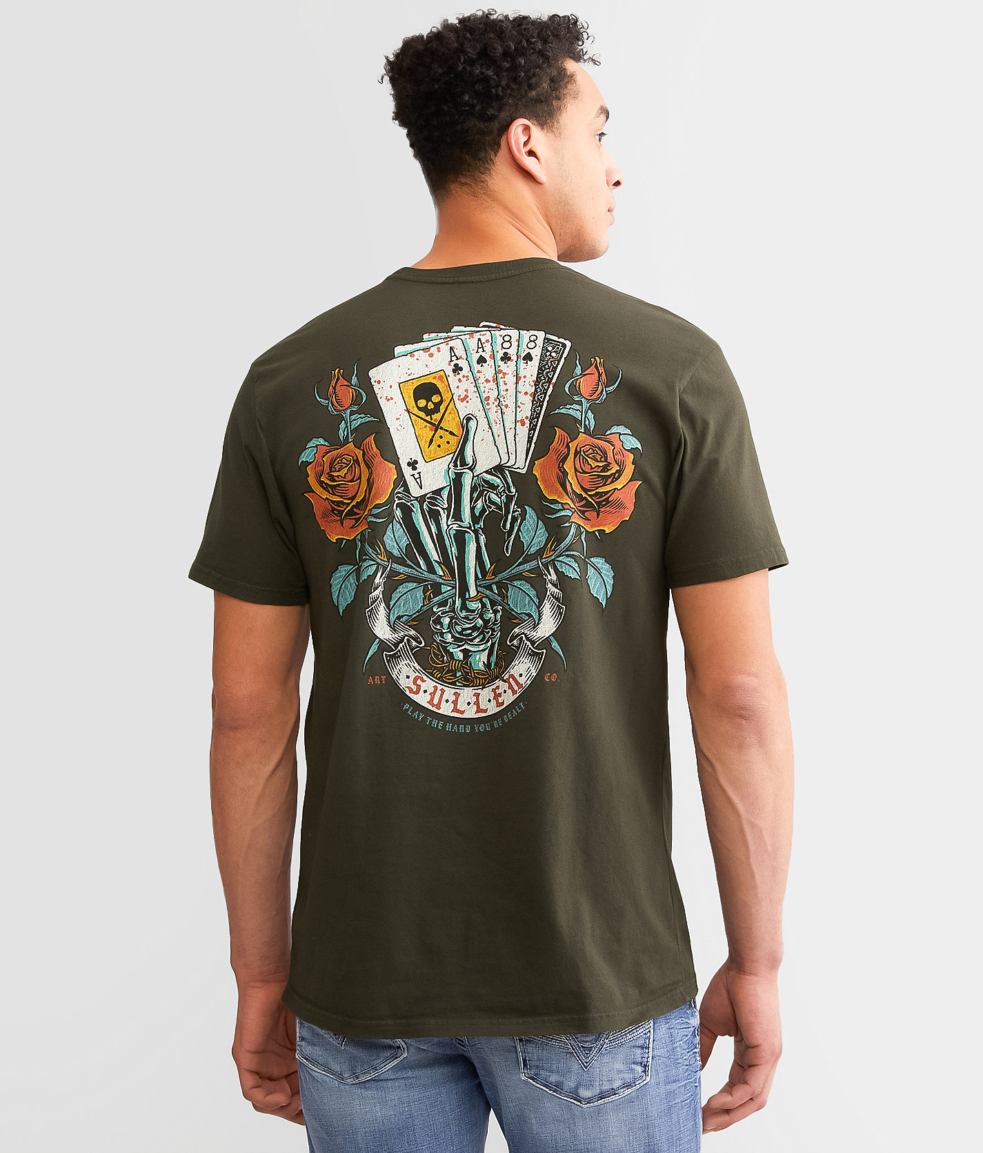 Sullen Aces & Eights T-Shirt - Men's T-Shirts in Rosin