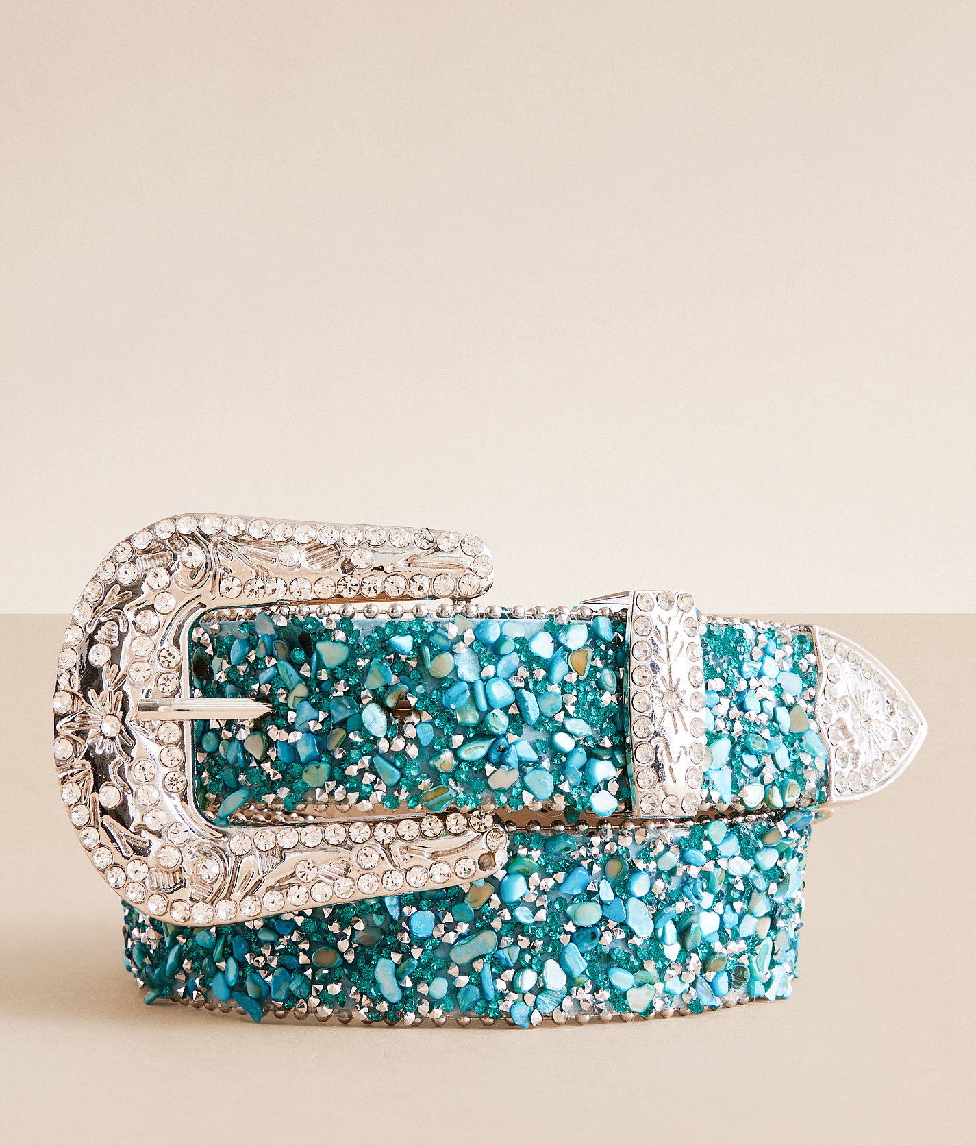 BKE Glitz Chip Belt - Women's Belts in Blue