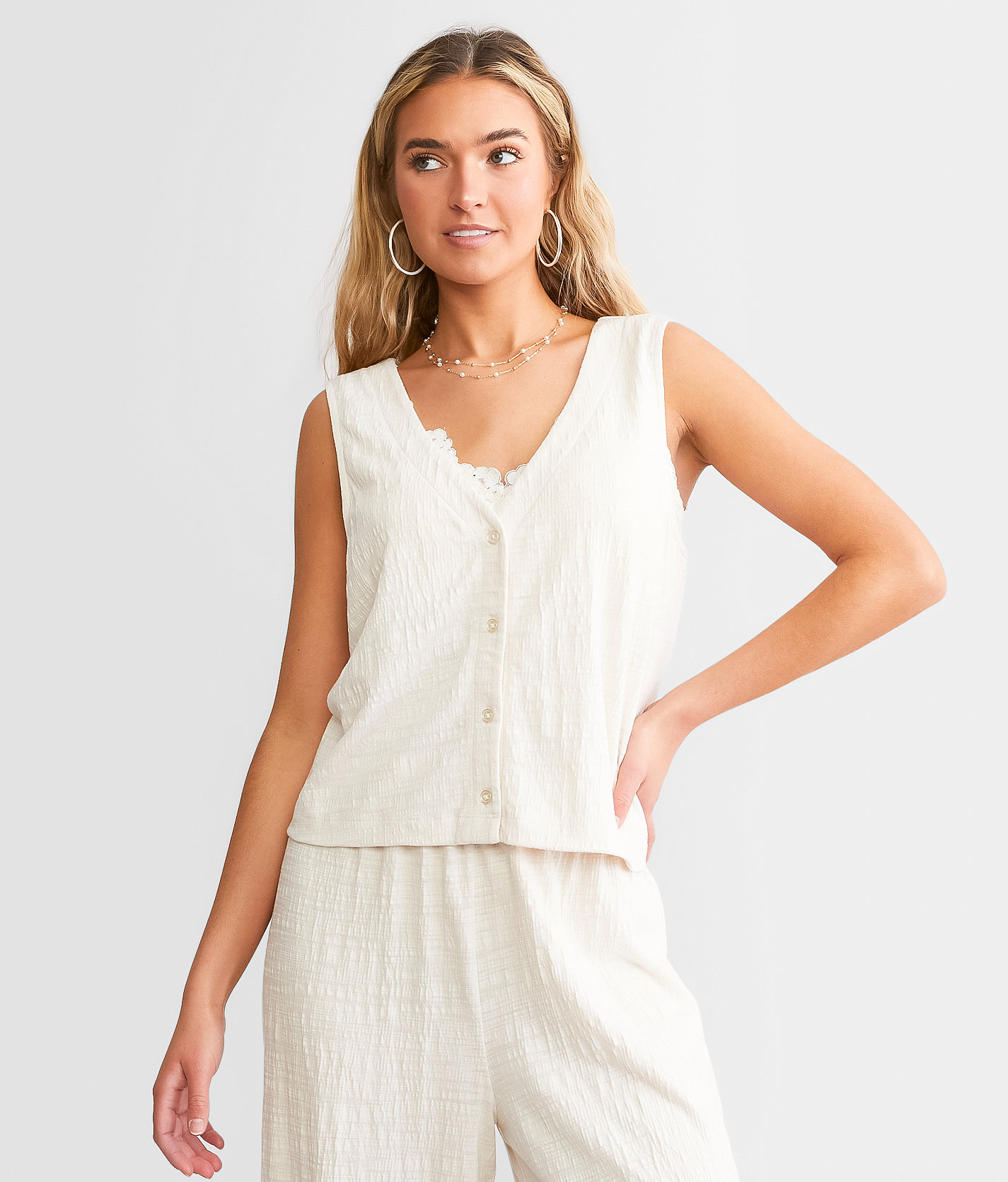 Z Supply Solace Cropped Tank Top - Women's Tank Tops in Whisper White