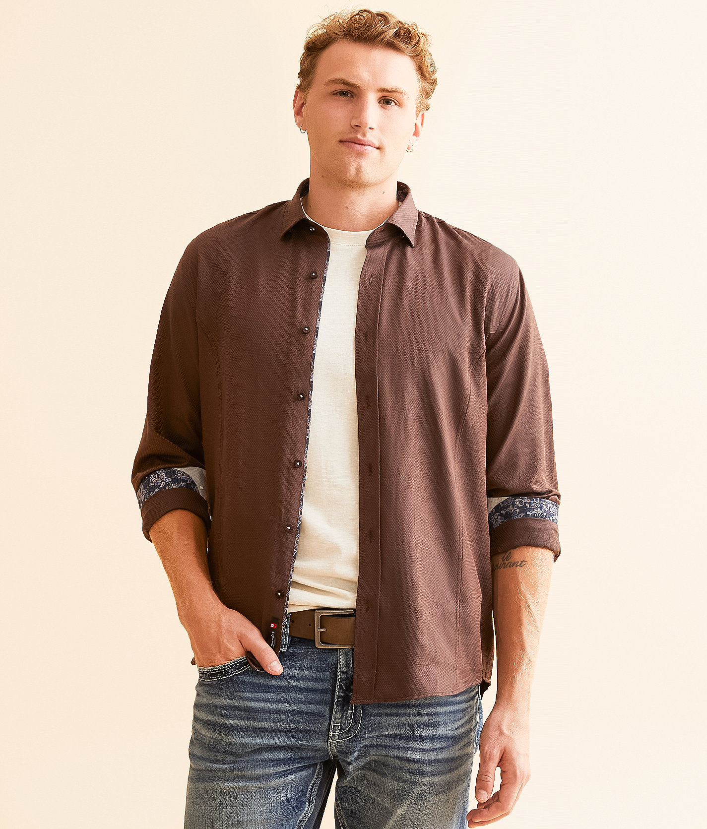 Eight X Printed Shirt - Men's Shirts in Copper