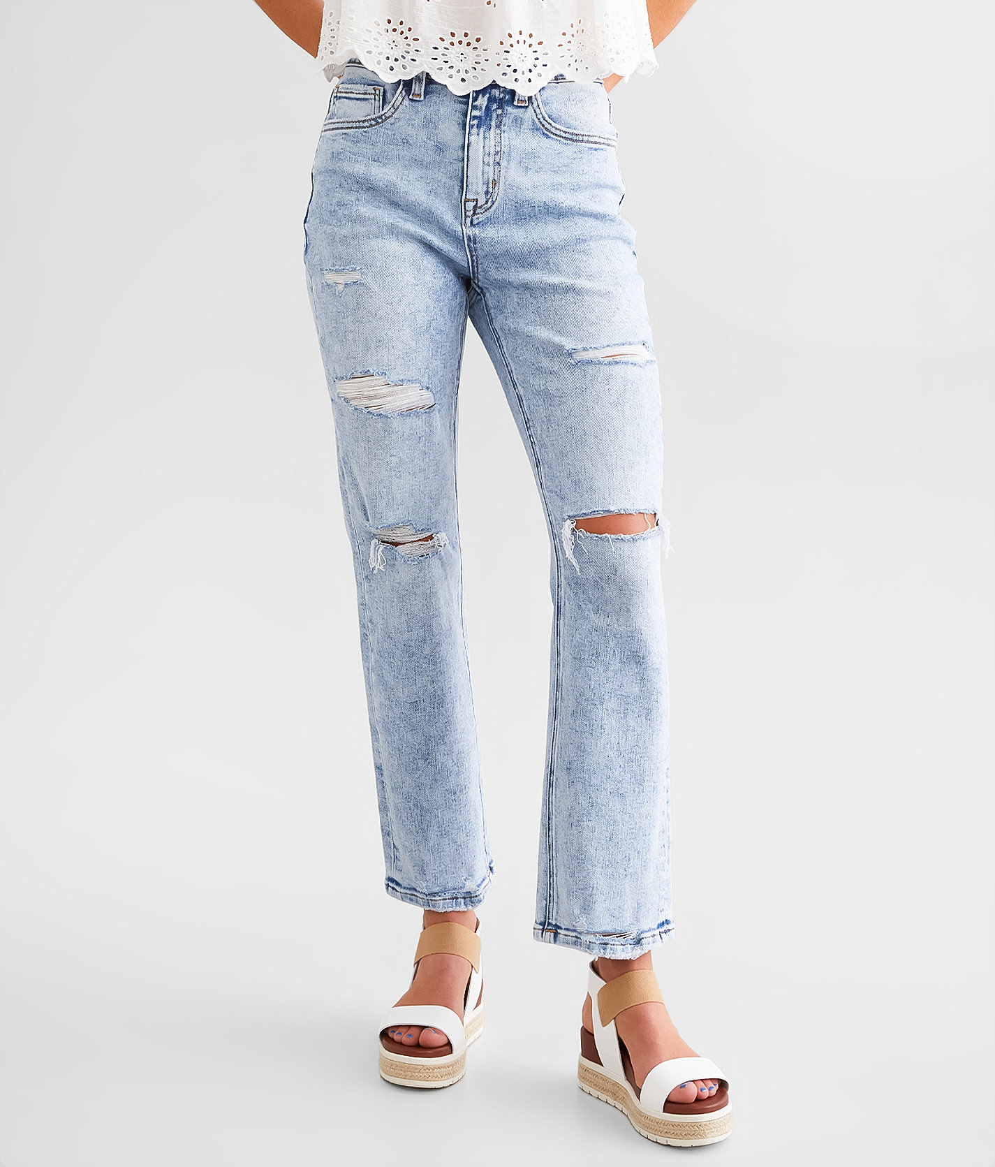 Willow & Root The Cropped Rise Up Jean - Women's Jeans in Jade Plant