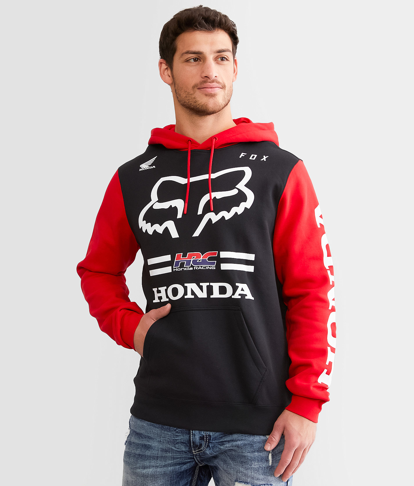 Fox Racing Honda Hooded Sweatshirt - Men's Sweatshirts in Flame Red