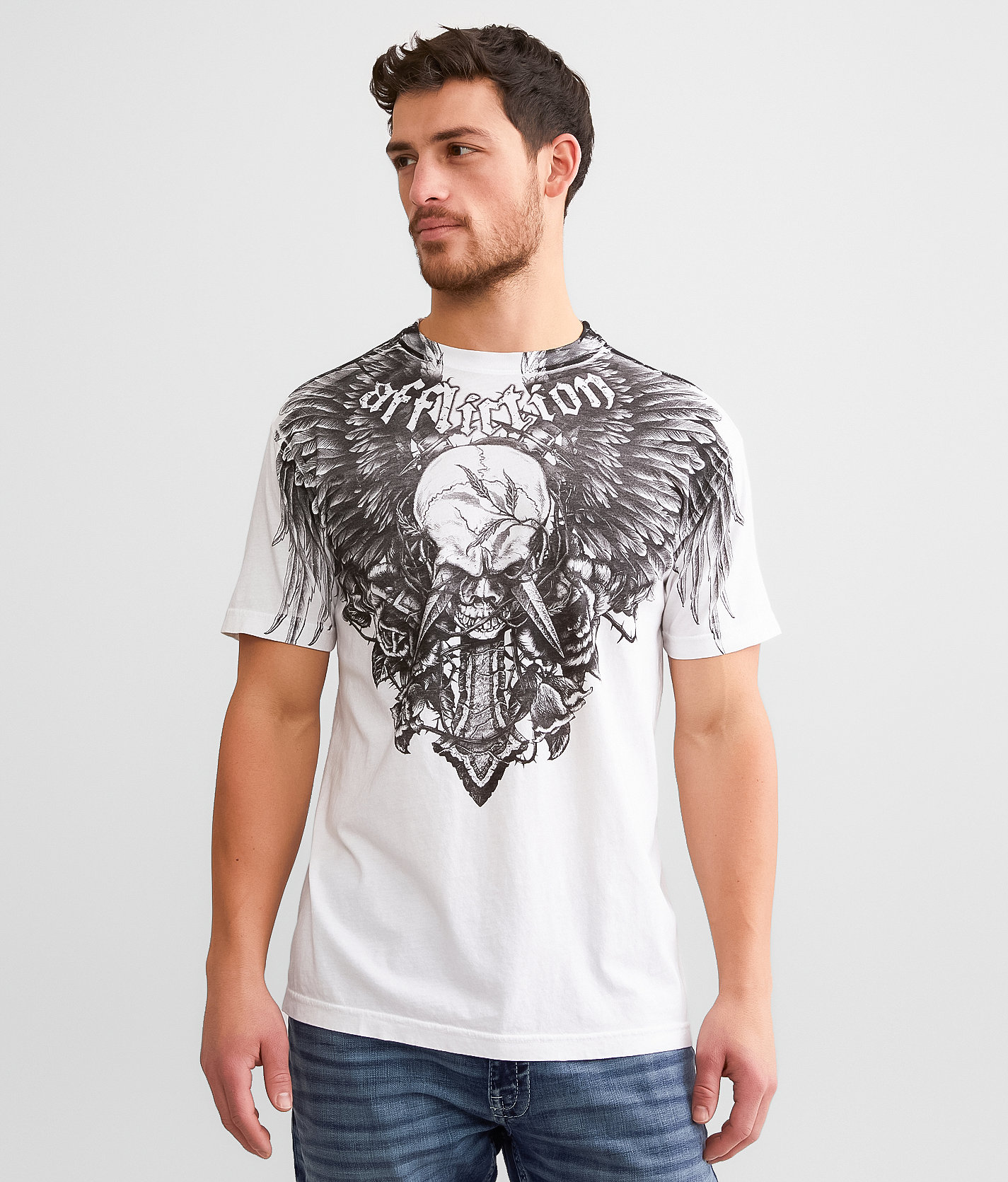 Affliction Crossed Over T-Shirt - Men's T-Shirts in White