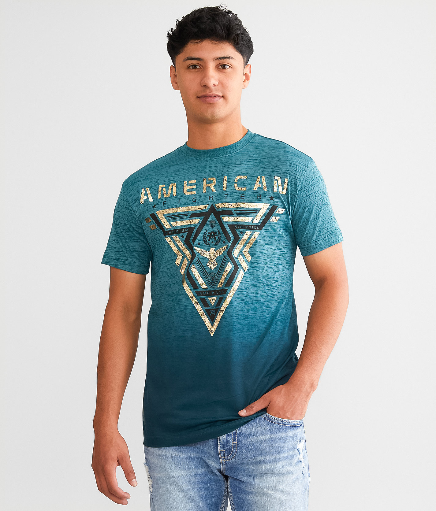 American Fighter Elmore T-Shirt - Men's T-Shirts in Hydro Deep Teal