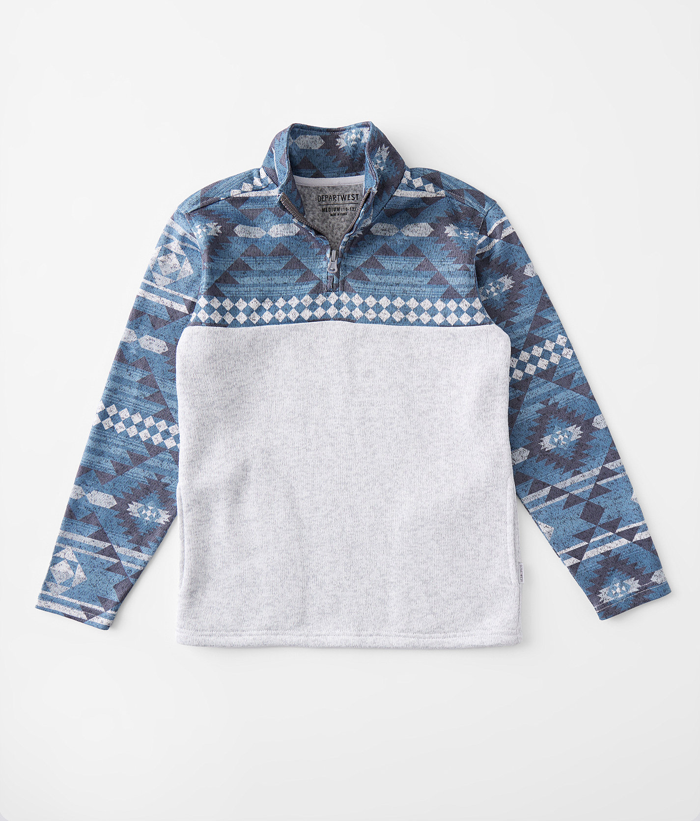 Boys - Departwest Color Block Quarter Zip Pullover - Boy's Sweatshirts in Blue