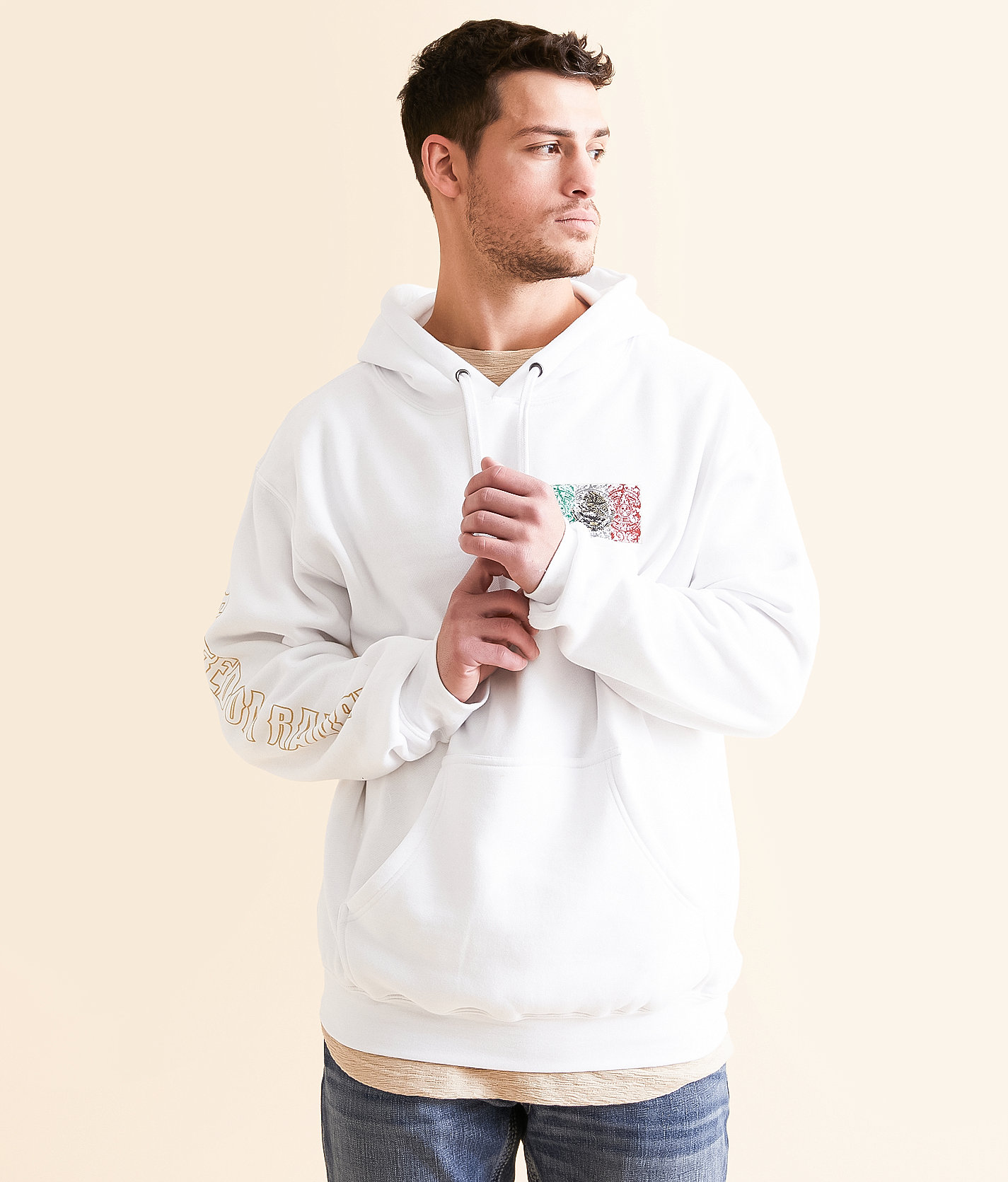 Freedom Ranch Viva Mexico Hooded Sweatshirt - Men's Sweatshirts in White