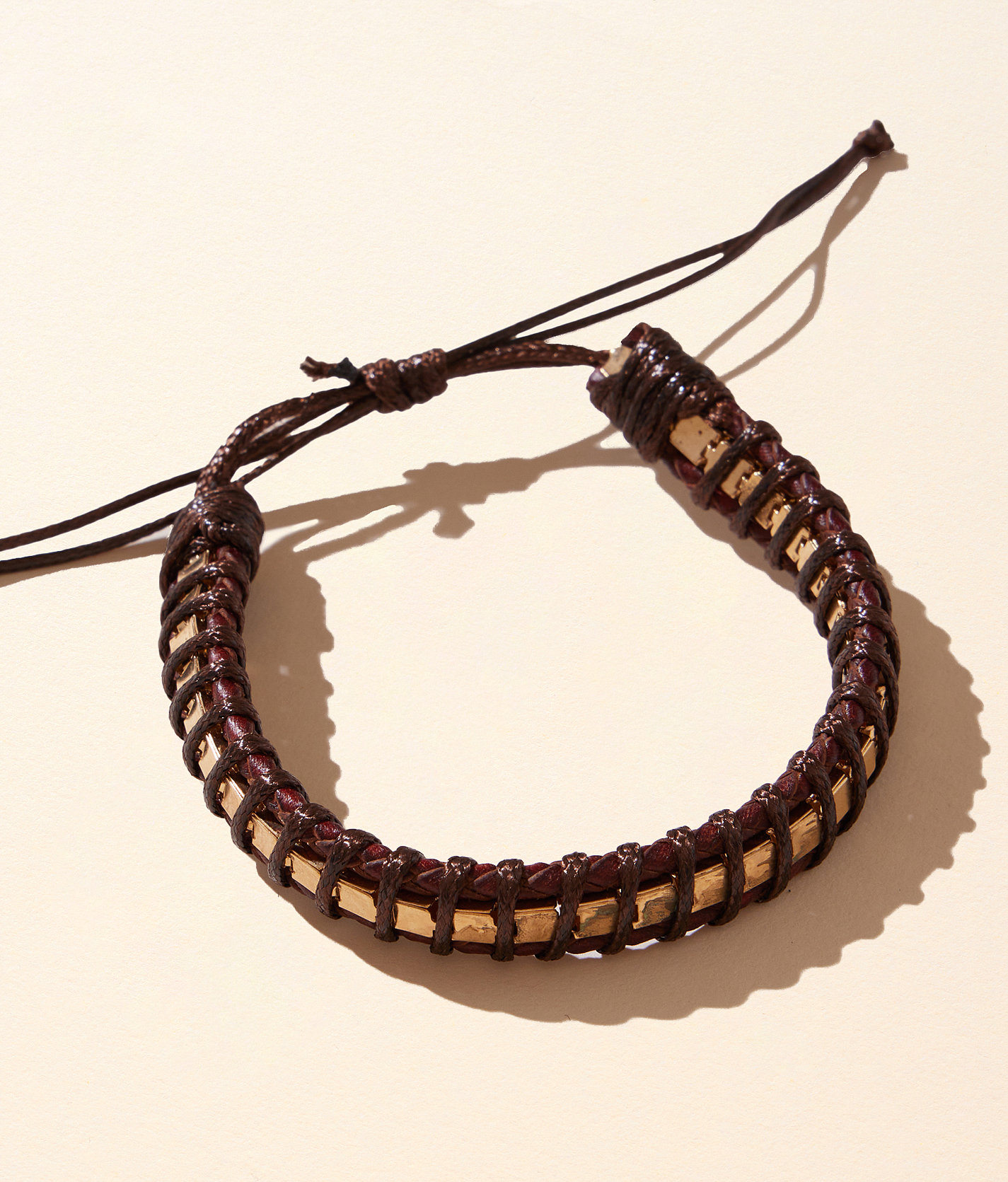 BKE Mixed Slider Bracelet - Men's Jewelry in Brown Gold