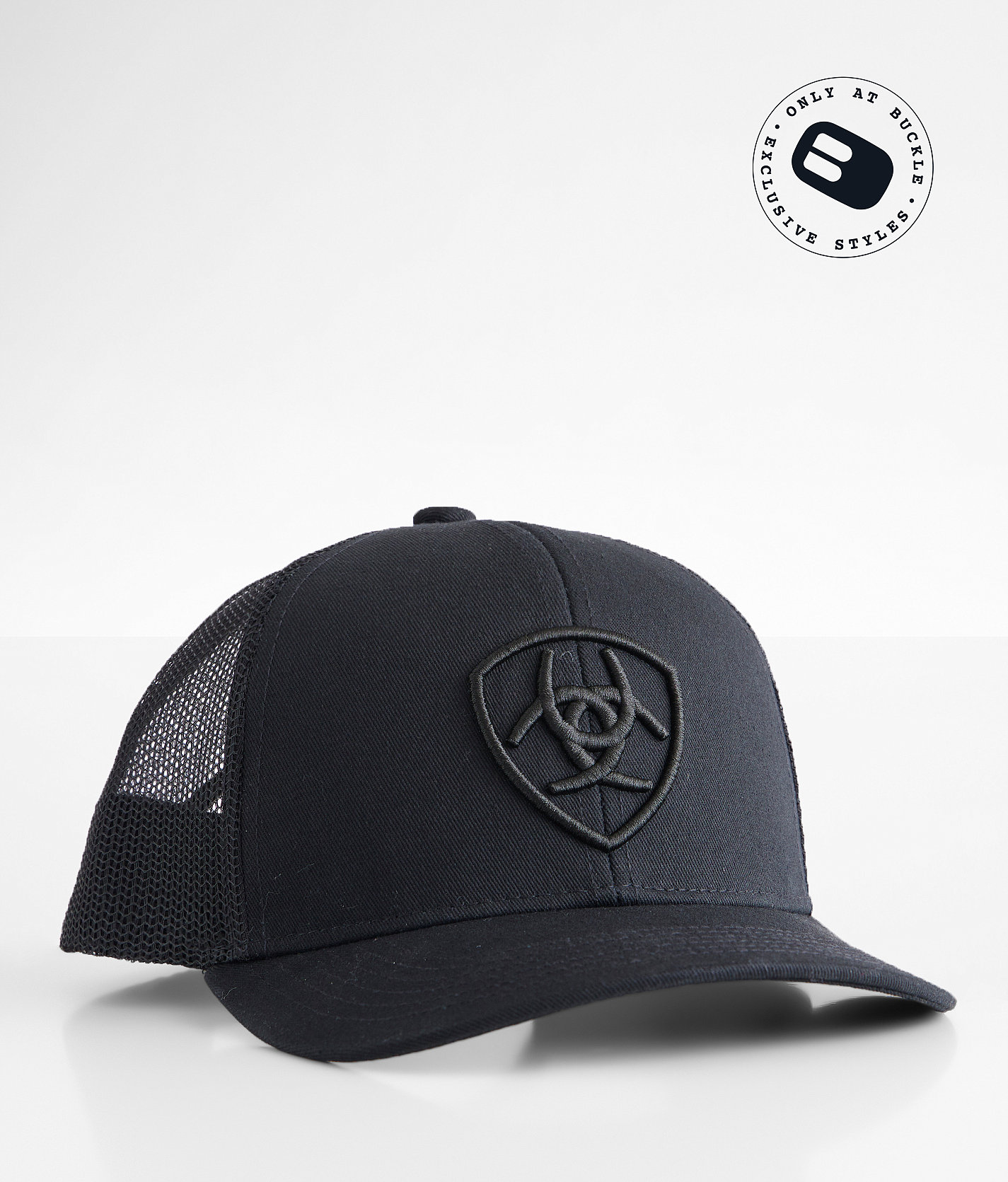 Boys - Ariat Shield Trucker Hat - Boy's Hats in Black