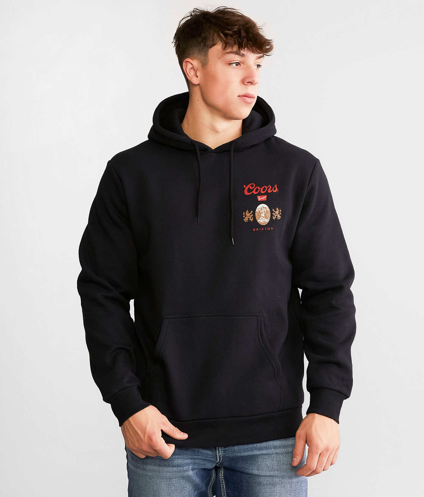 Brixton Coors® Hops Hooded Sweatshirt - Men's Sweatshirts in Black