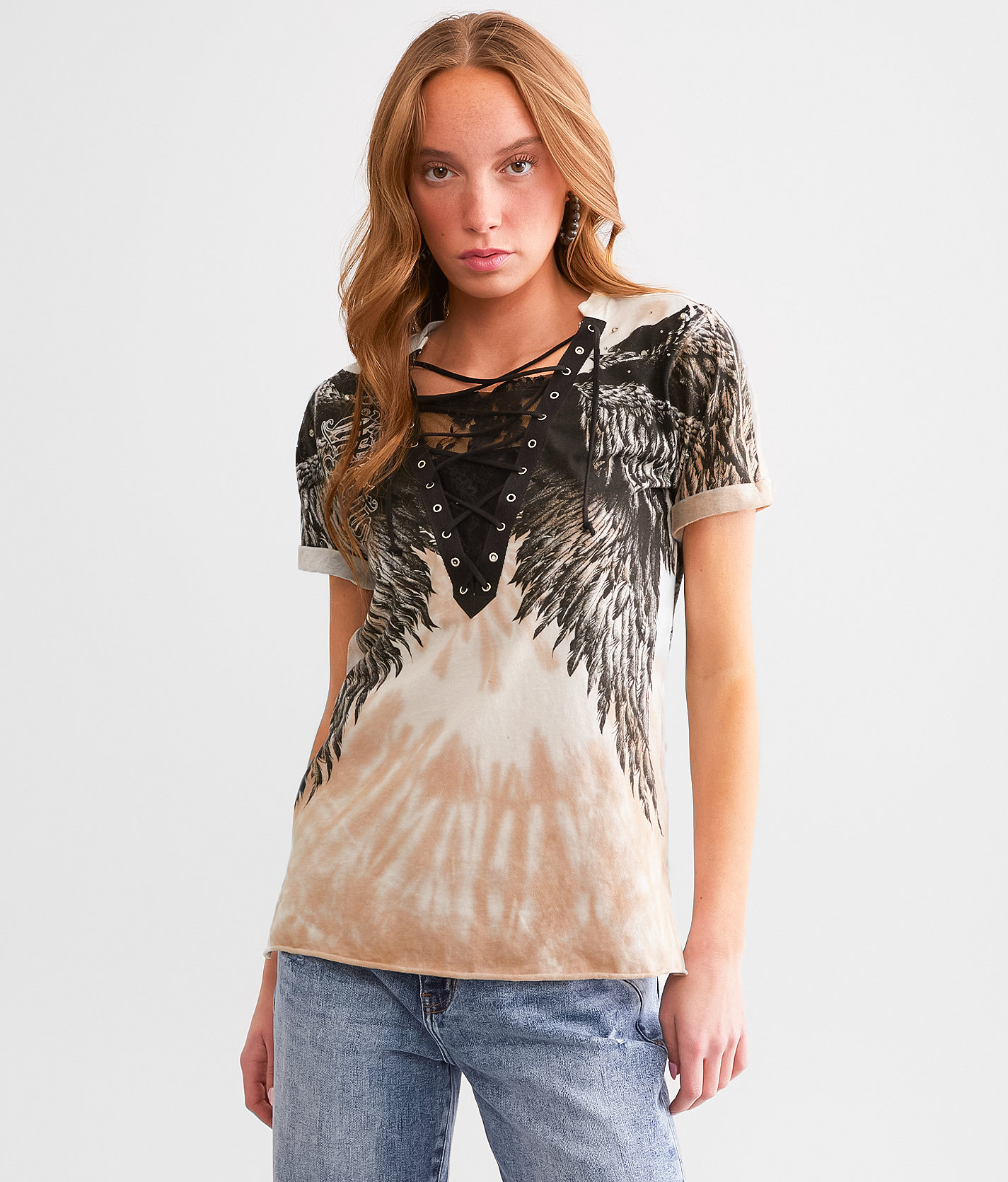 Affliction Isadora Diamonds T-Shirt - Women's T-Shirts in Ellis Wash
