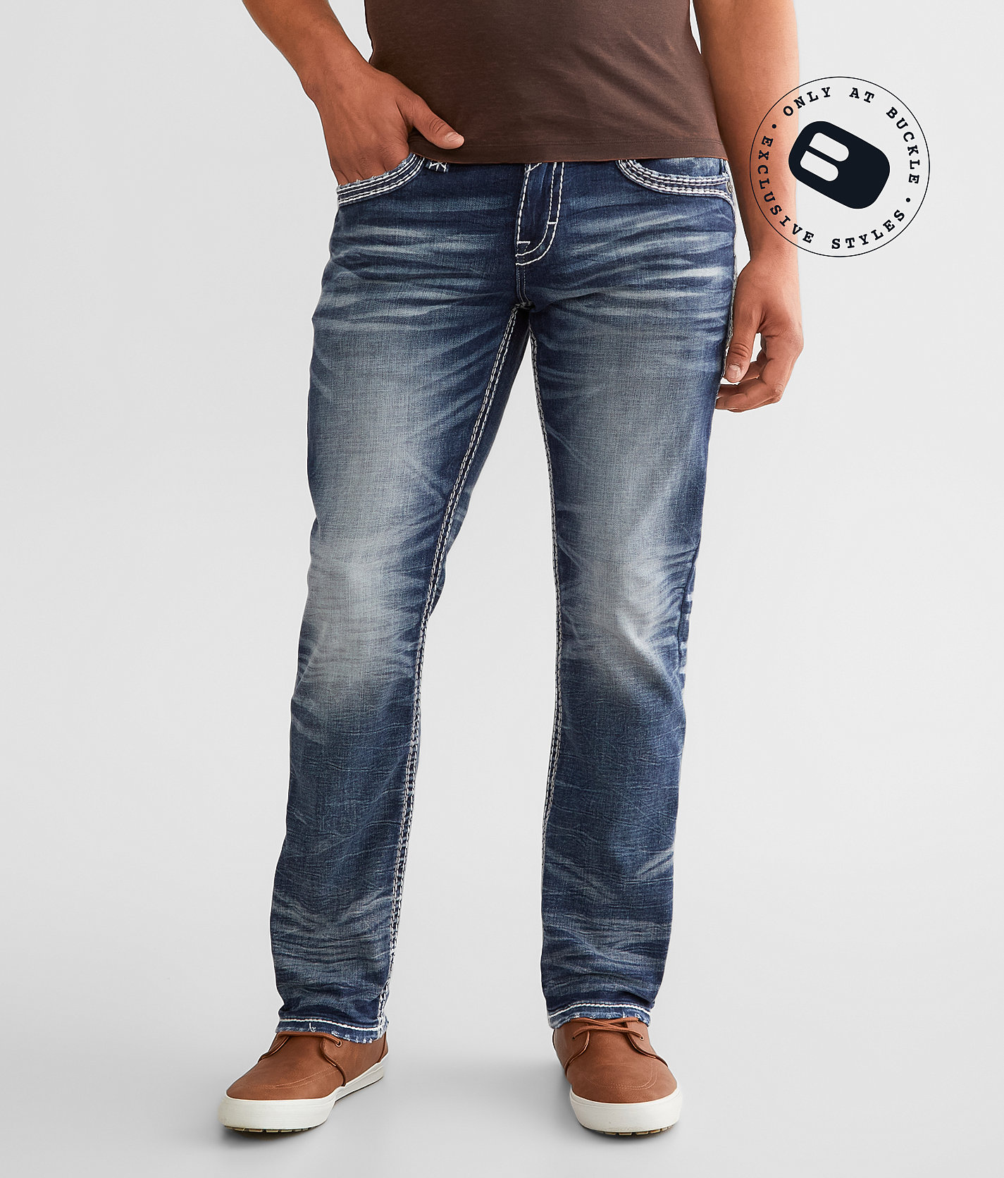 Rock Revival Bradlee Straight Stretch Jean - Men's Jeans in Bradlee J202