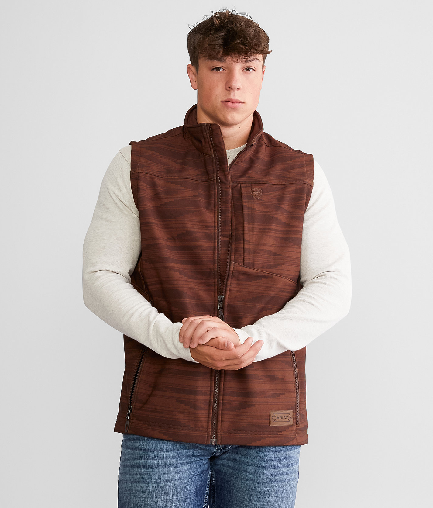Ariat 2.0 Chimayo Softshell Vest - Men's Coats & Jackets in Shaved Chocolate