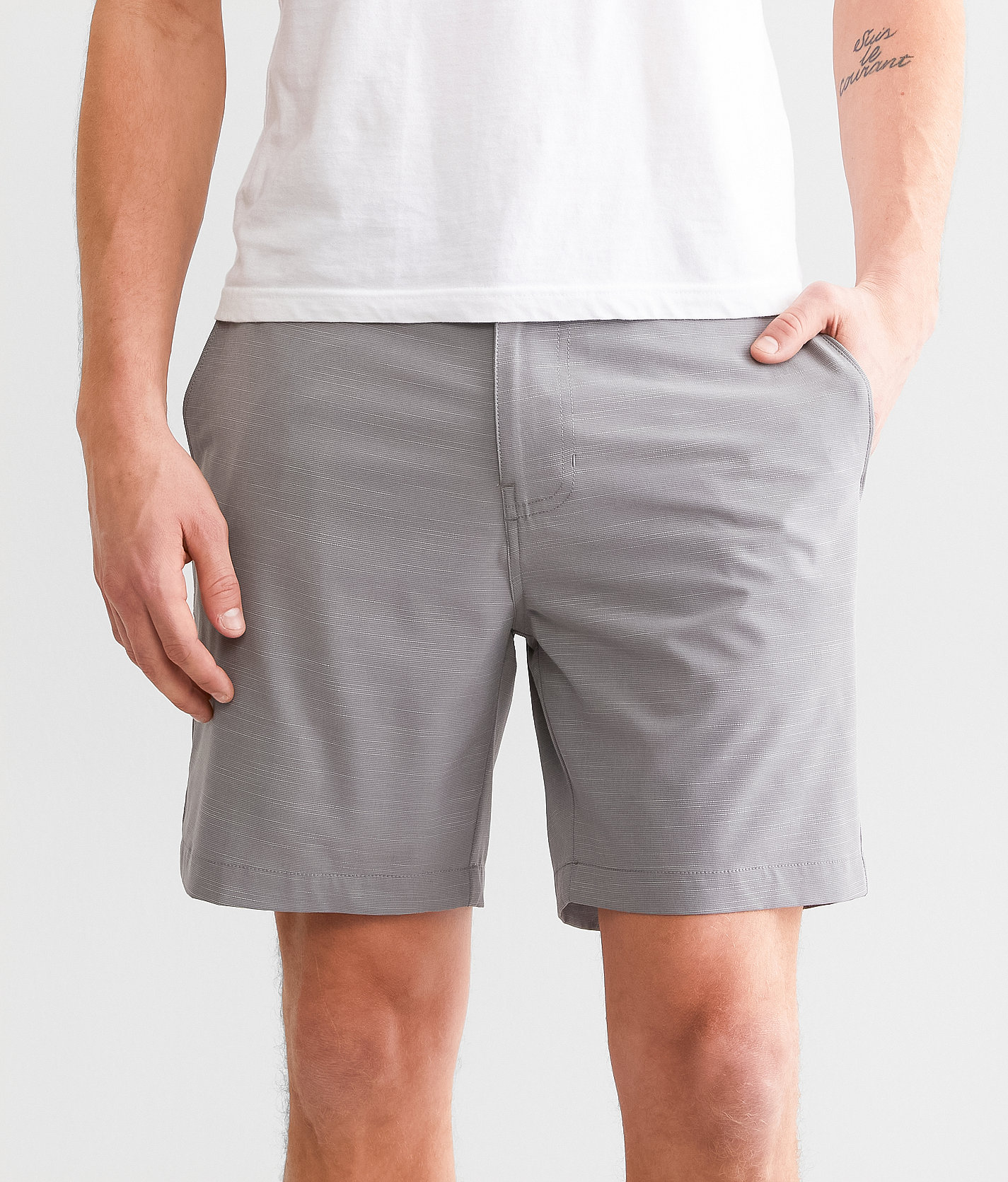 Maven Co-op Essential Performance Stretch Short - Men's Shorts in Mockingbird Grey