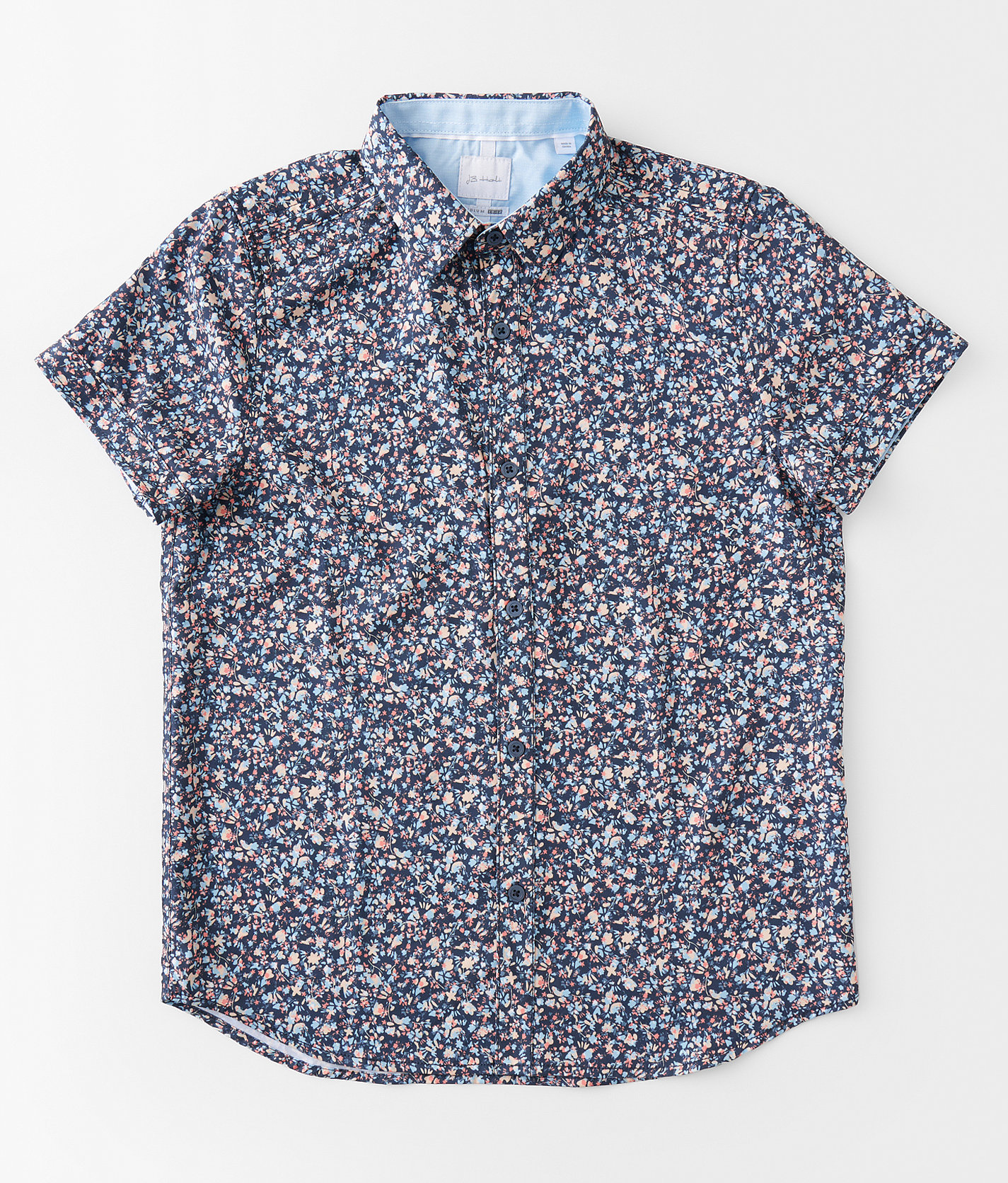 Boys - J.B. Holt Floral Performance Stretch Shirt - Boy's Shirts in Navy