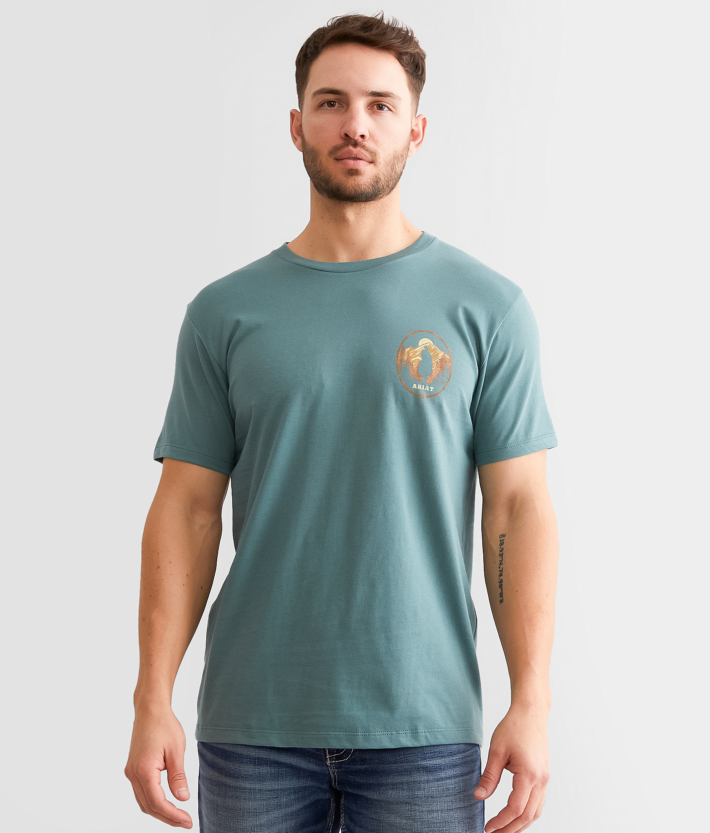 Ariat Mountain Home T-Shirt - Men's T-Shirts in Silver Pine