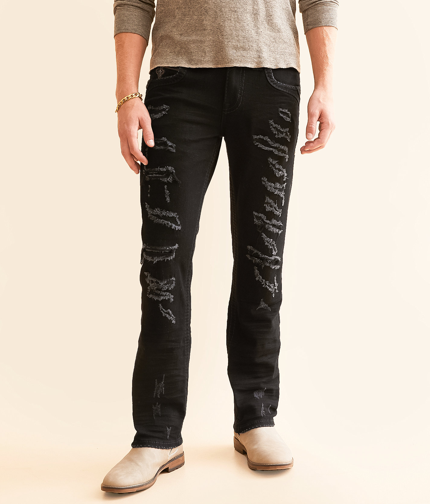 Rock Revival Baran Straight Stretch Jean - Men's Jeans in Baran J200