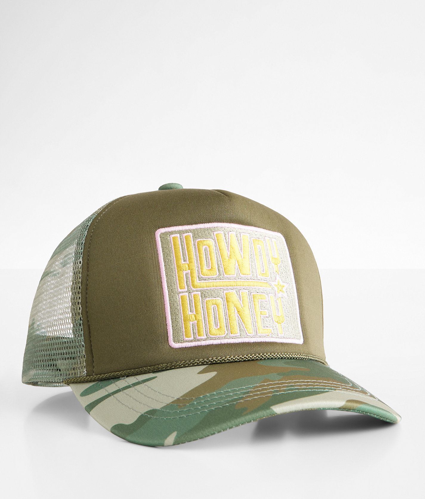 David & Young Howdy Honey Trucker Hat - Women's Hats in Green Camo
