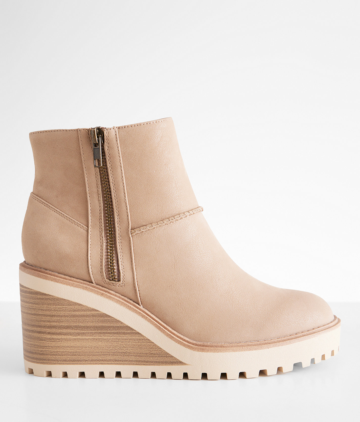 Mia Sandee Wedge Ankle Boot - Women's Shoes in Stone