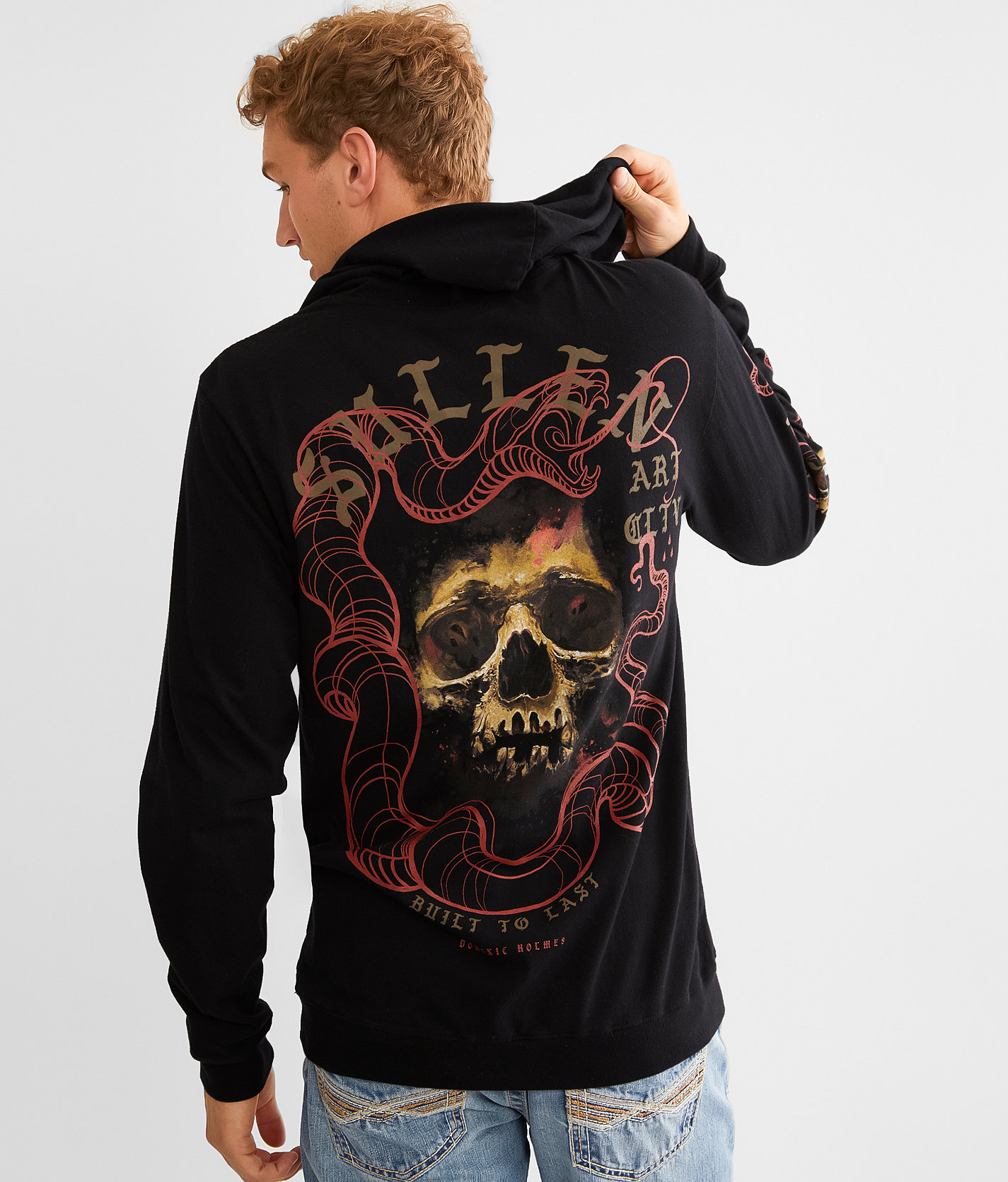 Sullen Sketchy Hoodie - Men's Sweatshirts in Black
