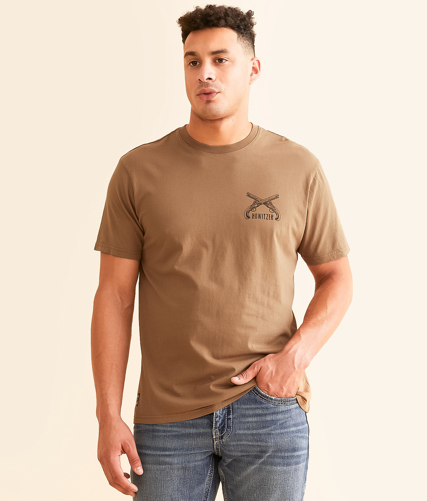 Howitzer Defend Me T-Shirt - Men's T-Shirts in Timberwolf