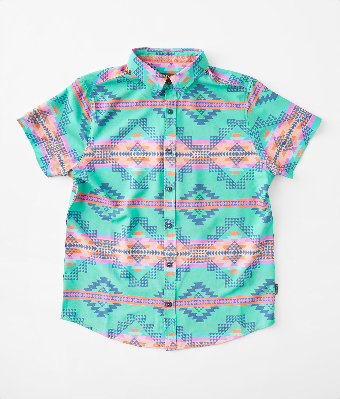 Boys - Departwest Southwest Performance Stretch Shirt - Boy's Shirts in Mint