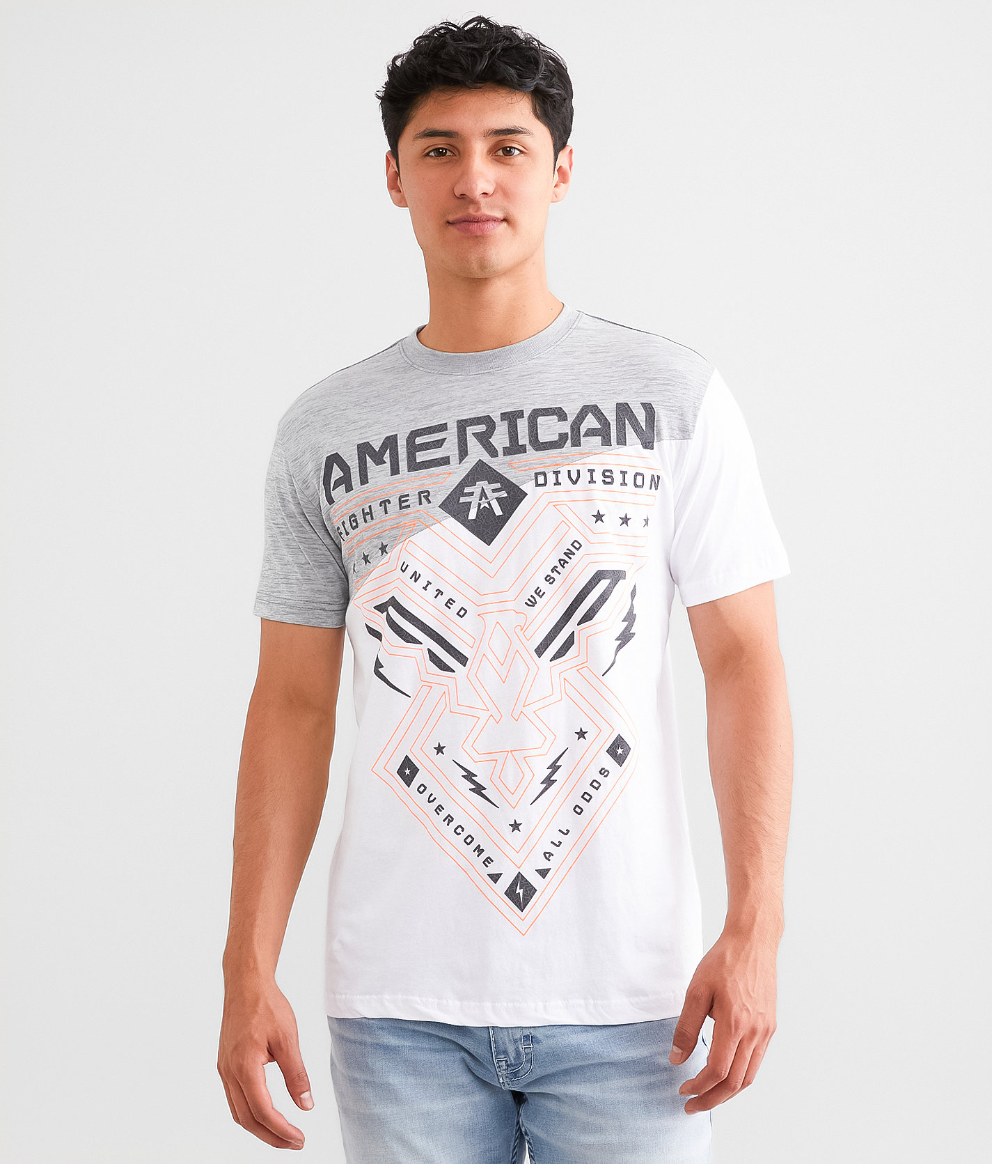 American Fighter Dugger T-Shirt - Men's T-Shirts in White Grey