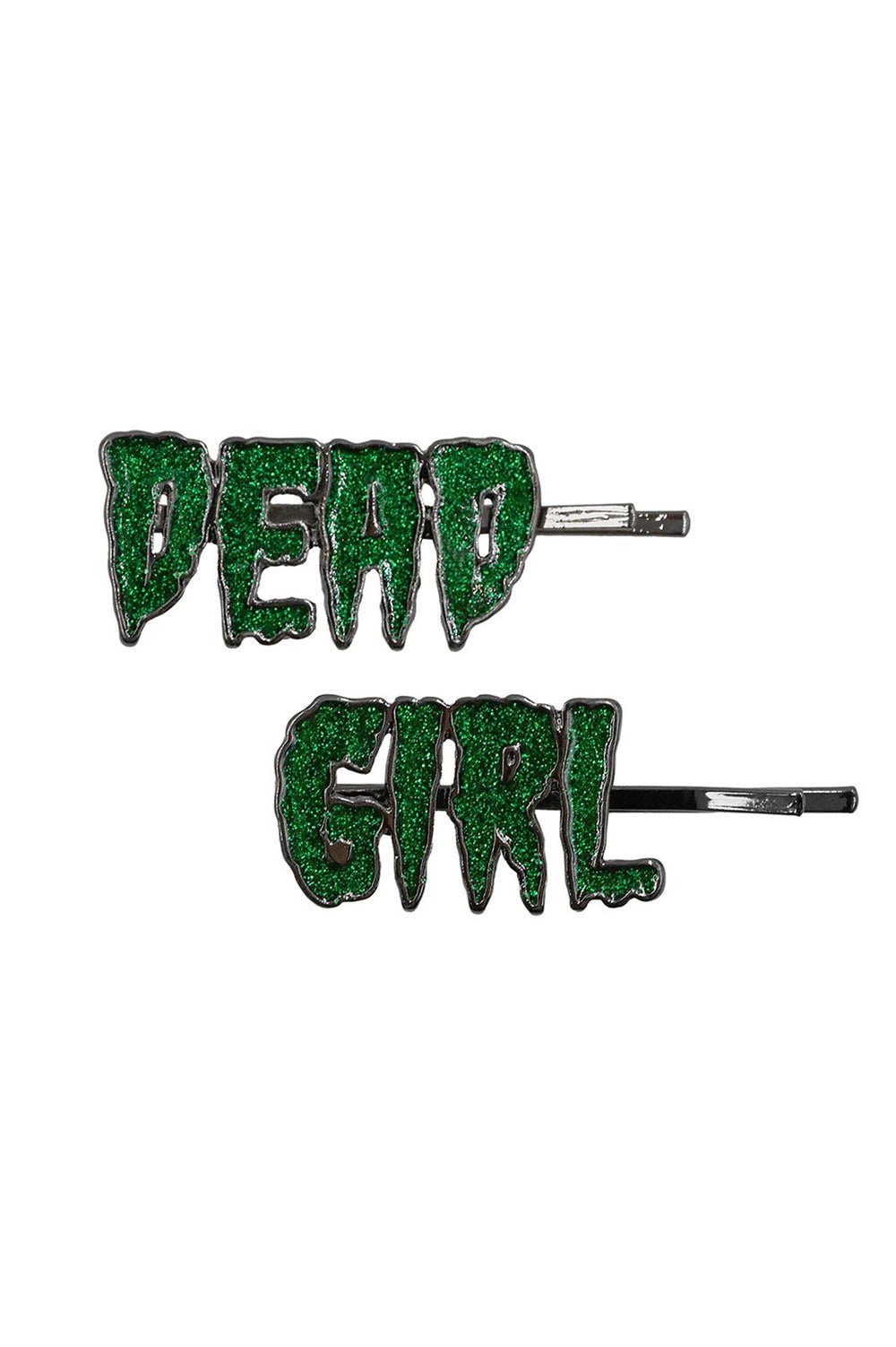 Dead Girl Text Hair Slides