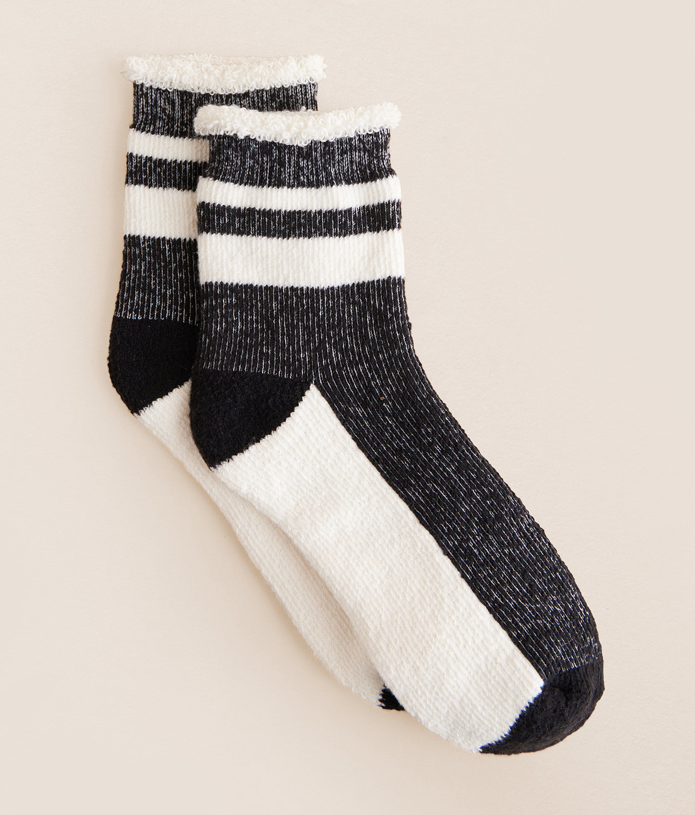 BKE Roll Top Terry Socks - Women's Socks in Black