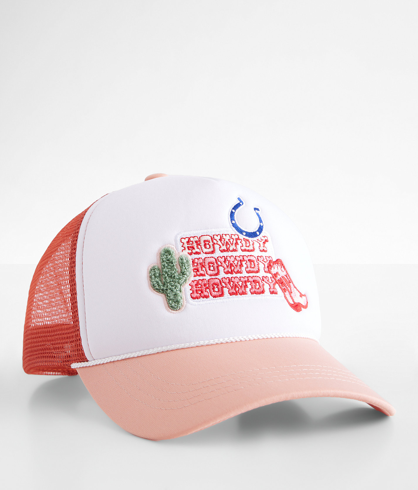 David & Young Howdy Howdy Howdy Trucker Hat - Women's Hats in Dusty Rose