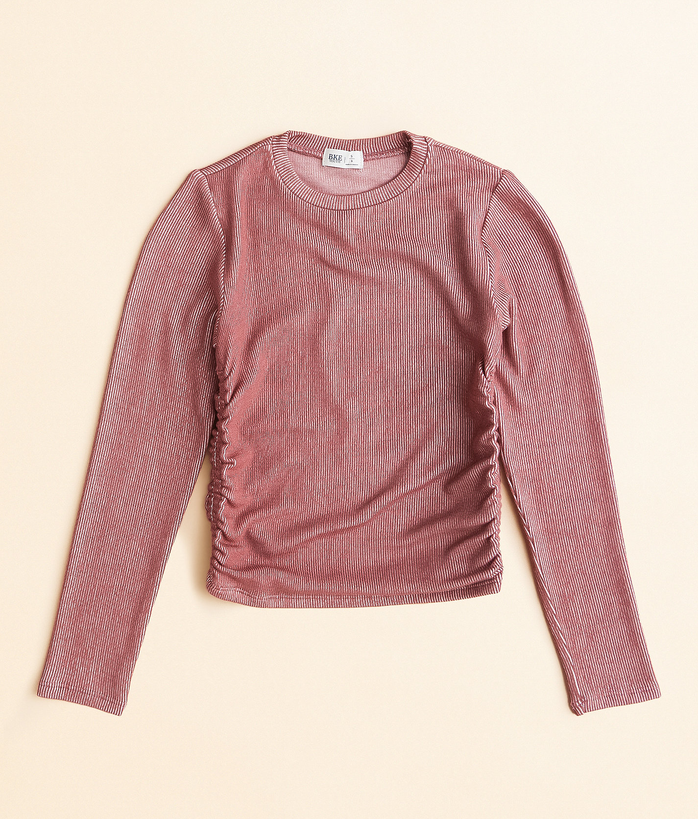 Girls - BKE Ribbed Knit Top - Girl's Shirts & Blouses in Apple Butter