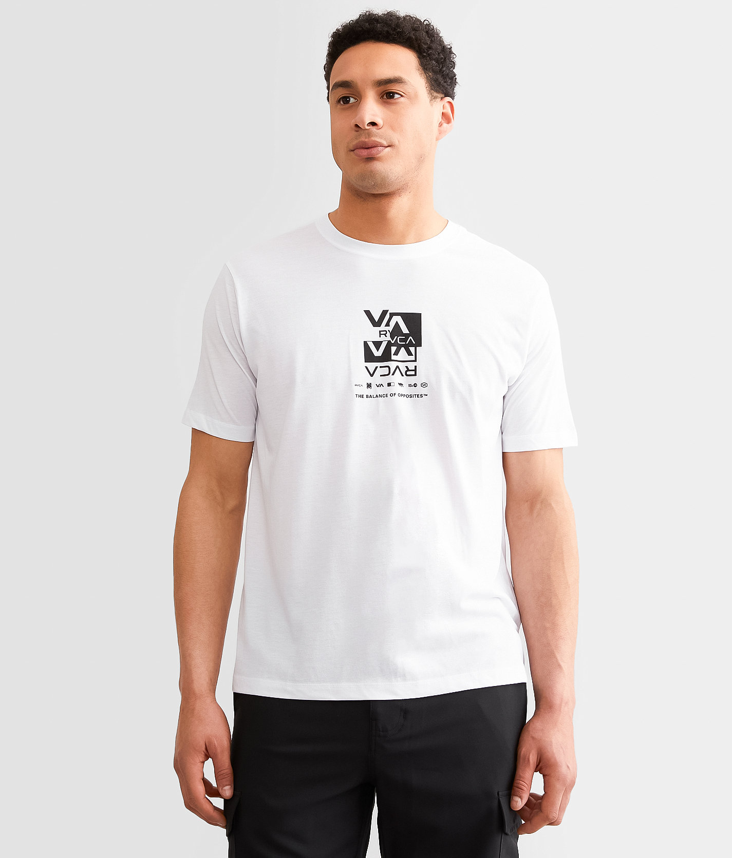 RVCA Splitter Stack Sport T-Shirt - Men's T-Shirts in White