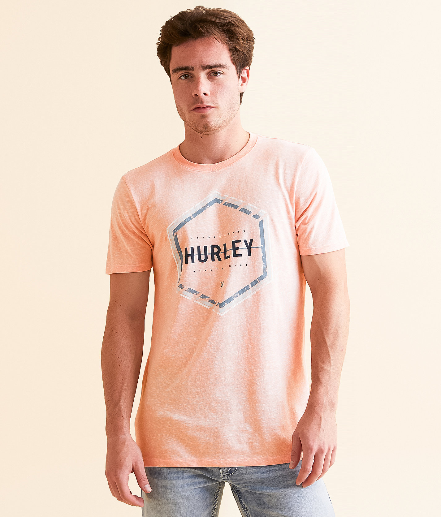Hurley Roots T-Shirt - Men's T-Shirts in Papaya Punch