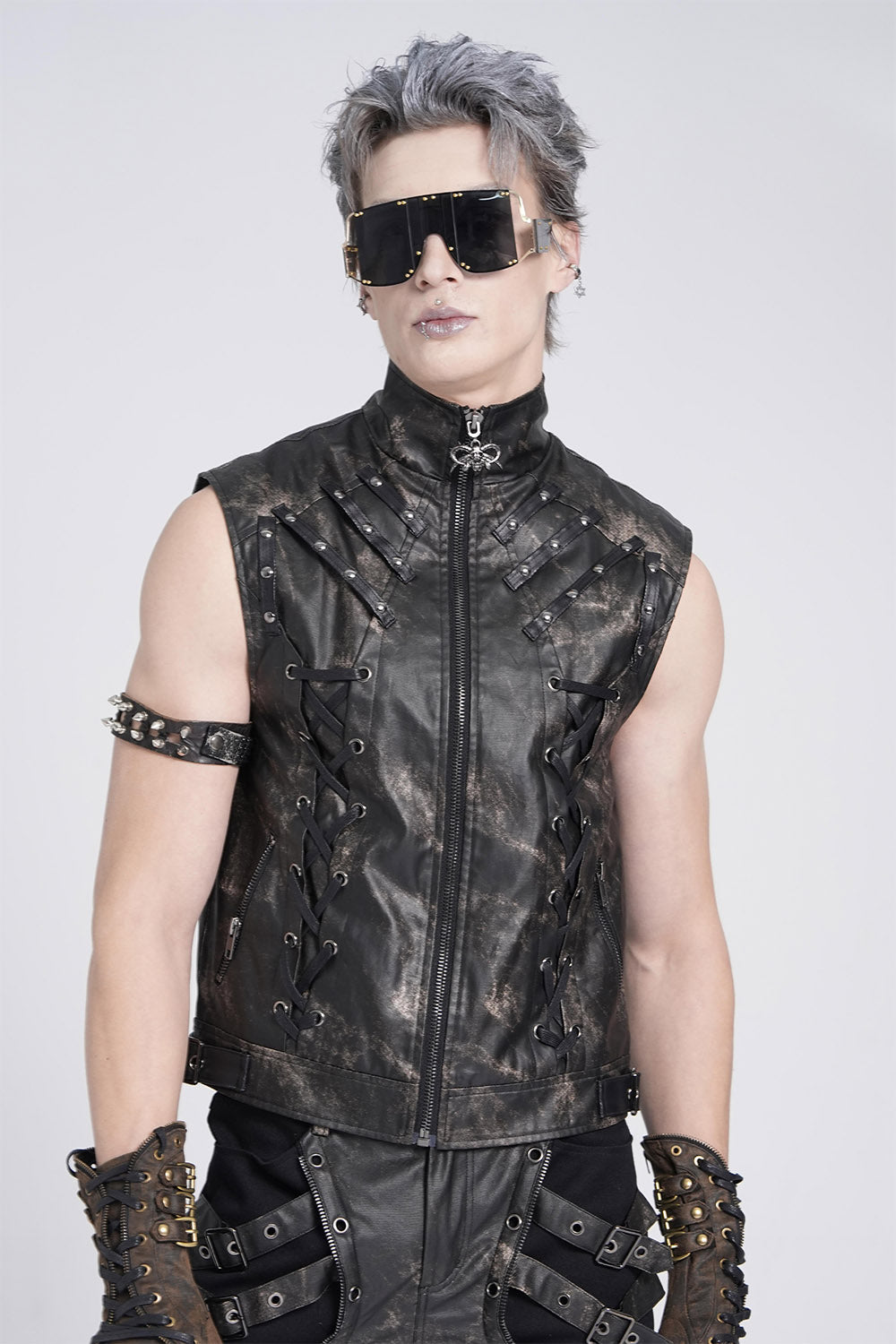 Phantom Rider Rugged Vegan Leather Vest