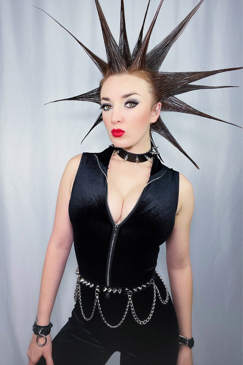 Doom & Gloom Draped Chain Studded Belt