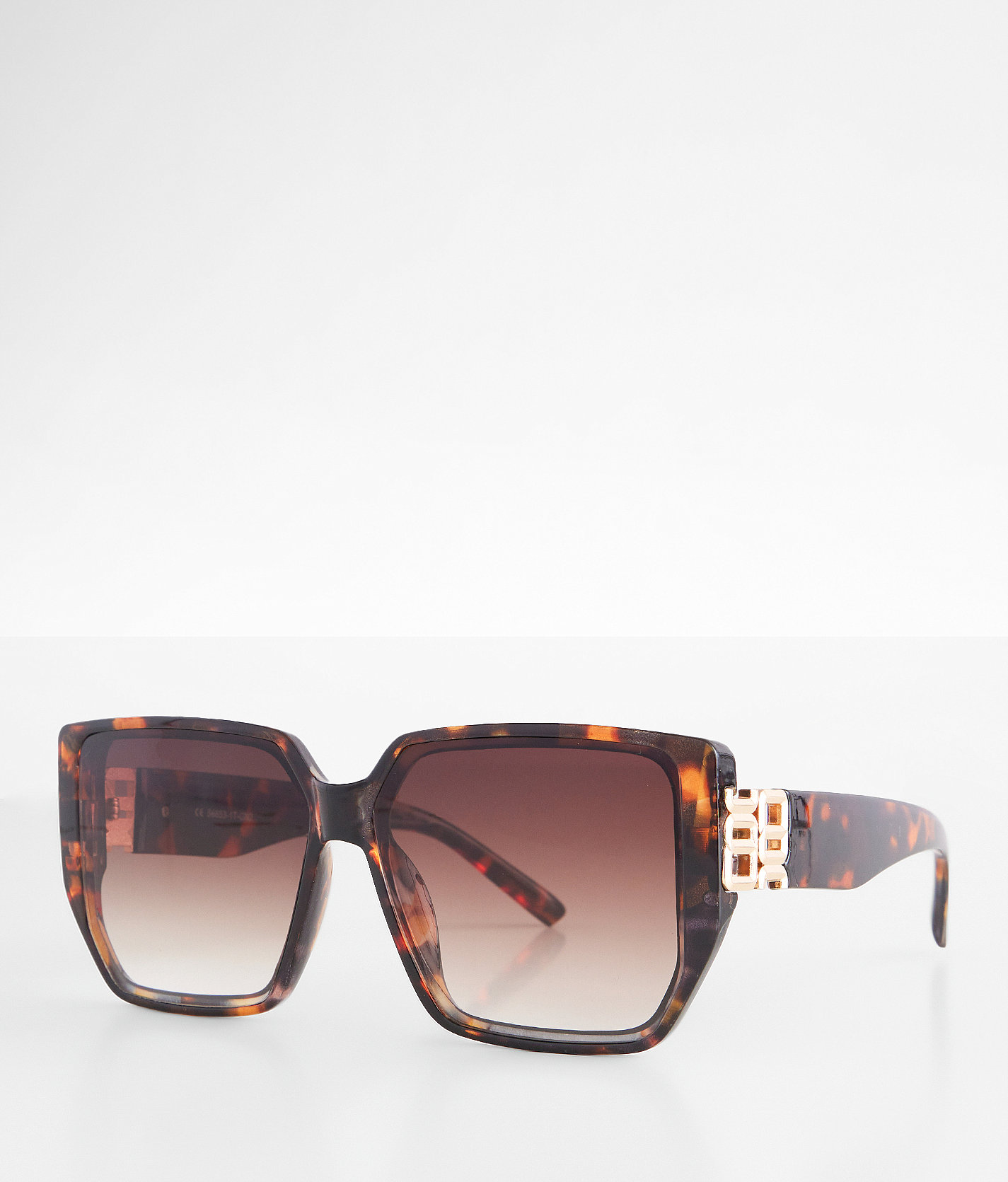 BKE Oversized Square Sunglasses - Women's Sunglasses & Glasses in Tortoise