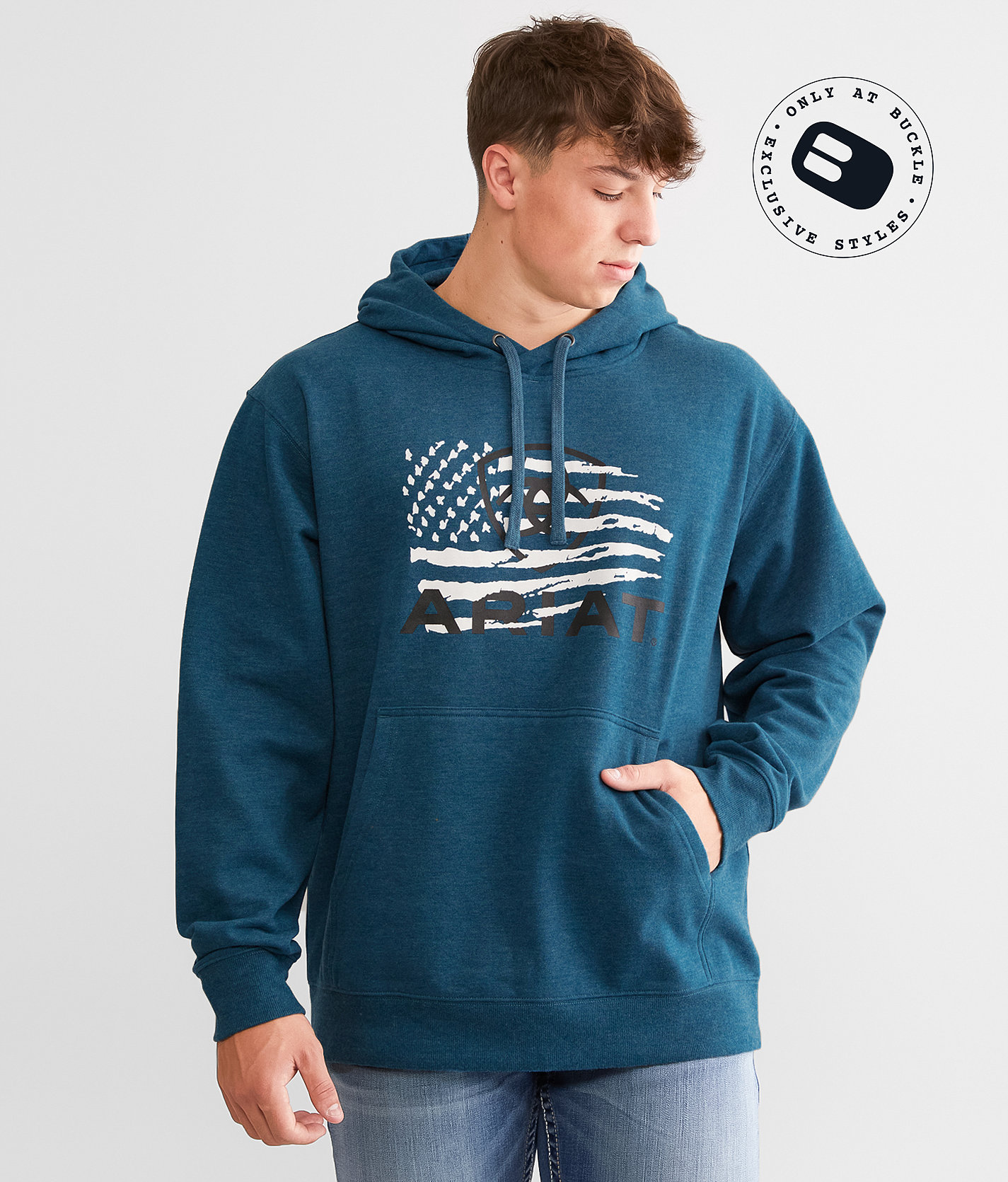 Ariat Breakthru Hooded Sweatshirt - Men's Sweatshirts in Hydra Heather