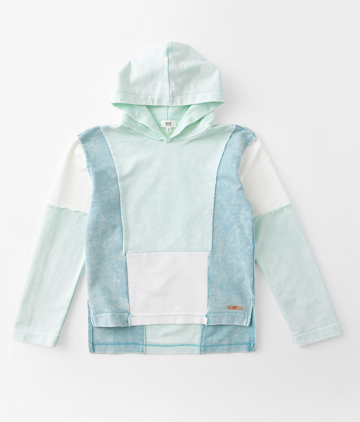 Girls - BKE Pieced Hoodie - Girl's Sweatshirts in Light Turquoise
